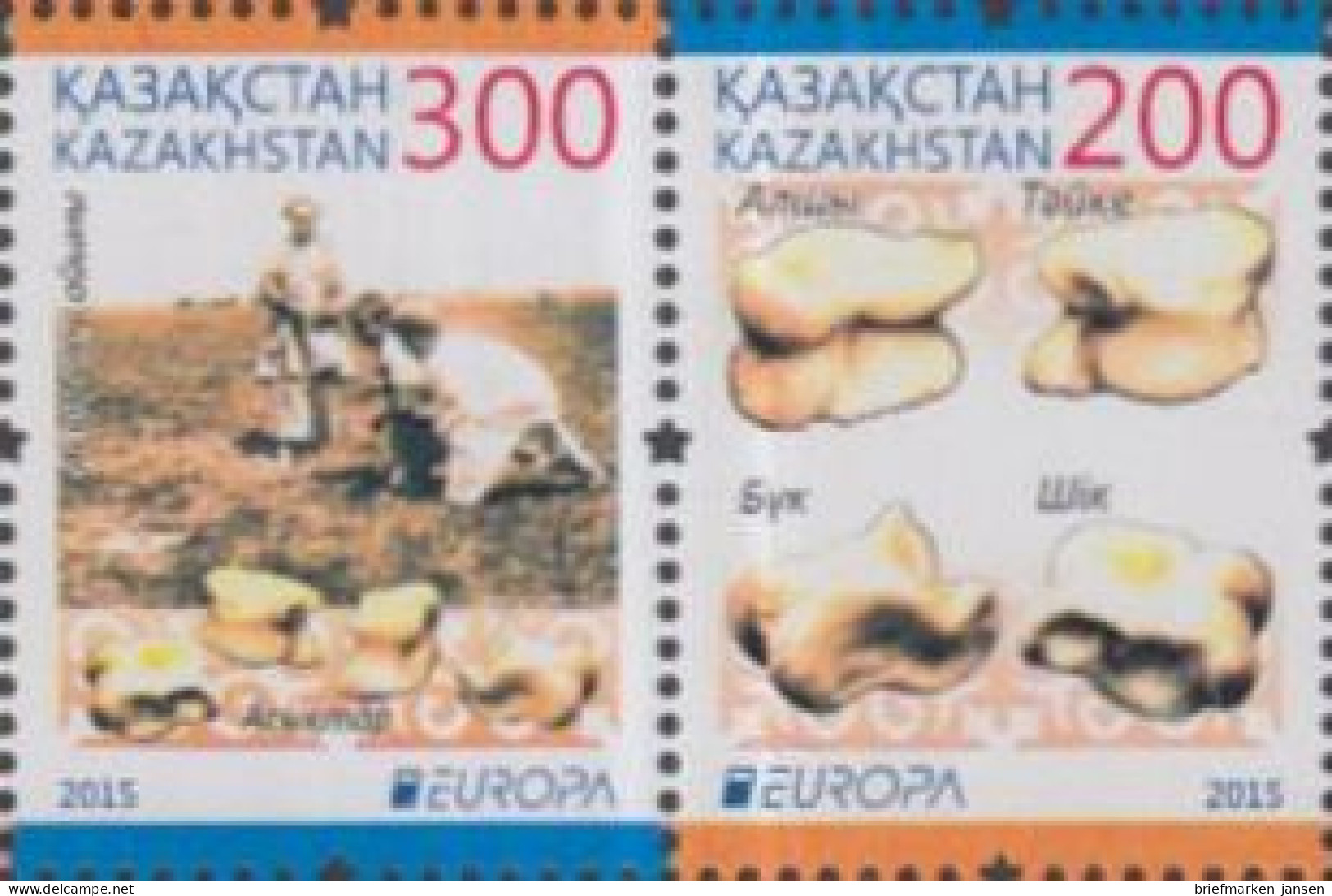 Kasachstan MiNr. Zdr.906+905 Europa 15, Hist.Spielzeug, Schagai-Spiel - Kazajstán