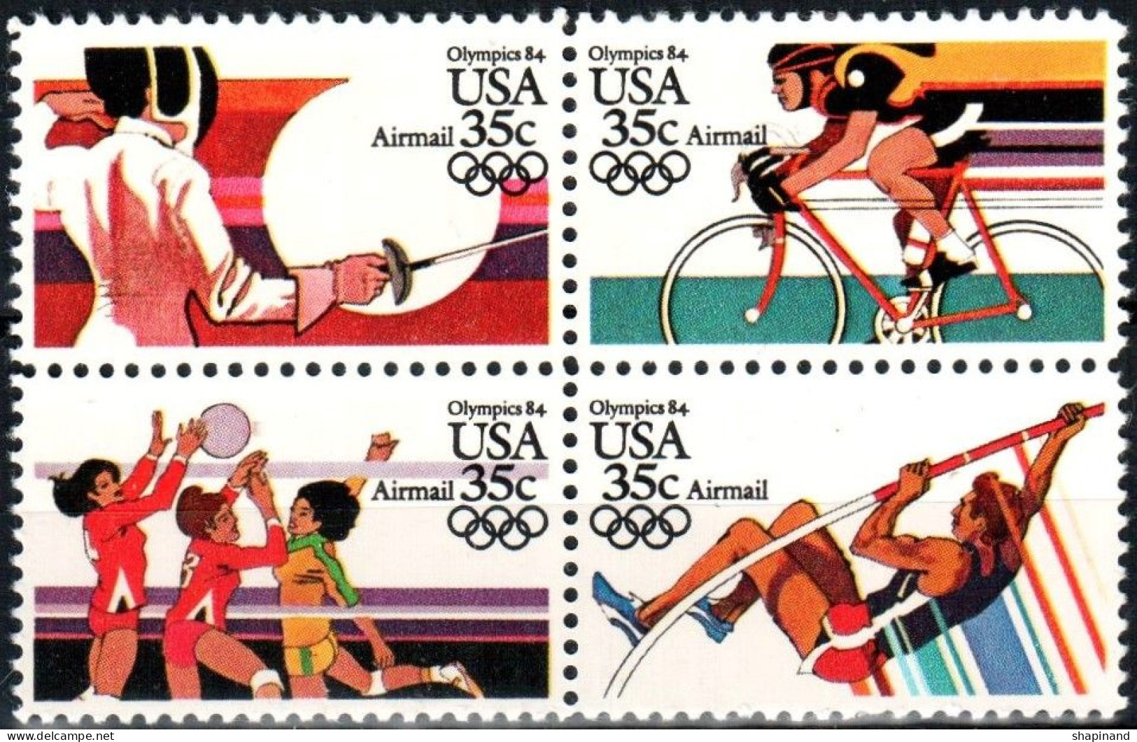 USA 1983 "XXXIV Summer Olympic Games.Los Angeles" Bl.of 4v Quality:100% - Neufs