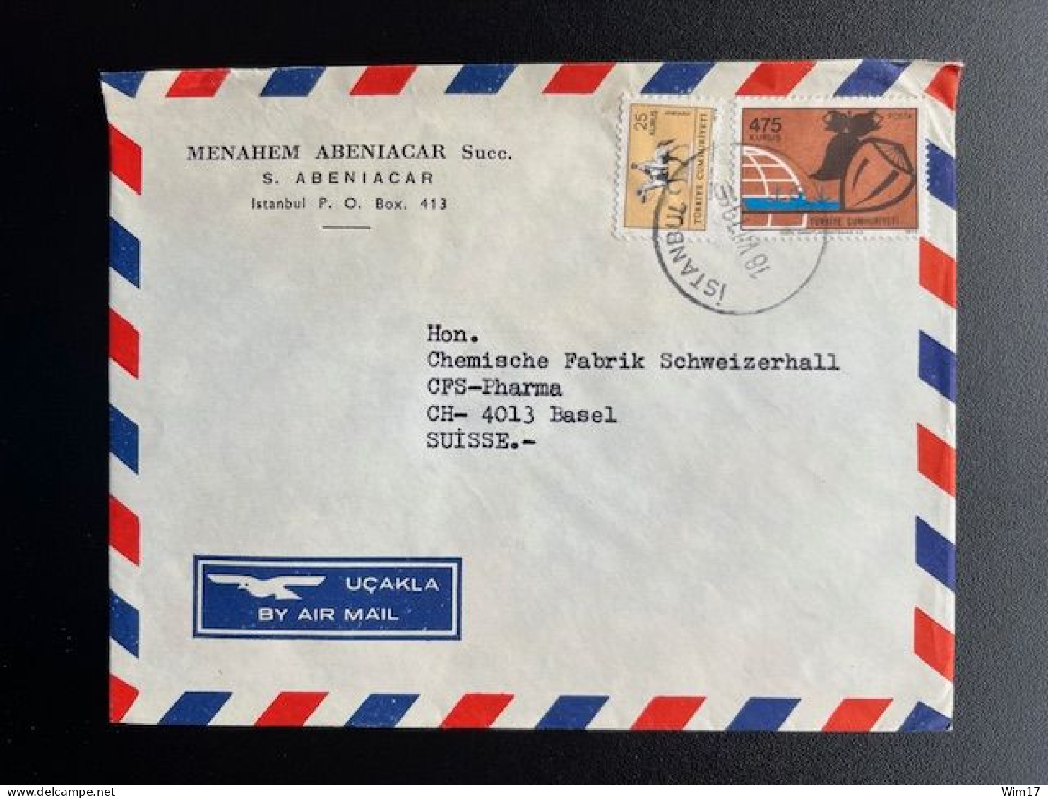 TURKEY 1979 AIR MAIL LETTER ISTANBUL TO BASEL 18-07-1979 TURKIJE TURKIYE - Briefe U. Dokumente