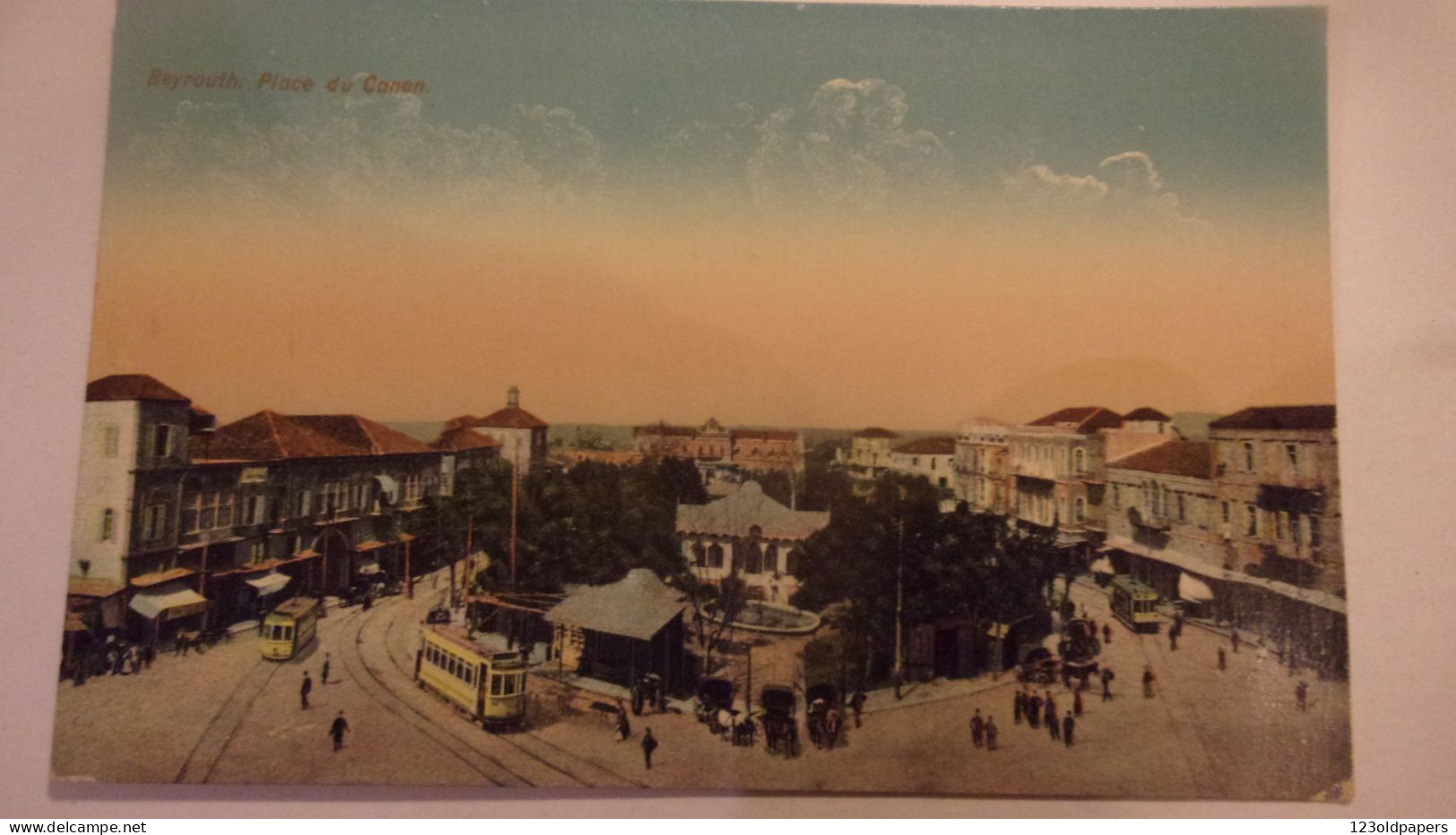 LEBANON LIBAN  BEYROUTH PLACE CANON TRAMWAY - Libanon