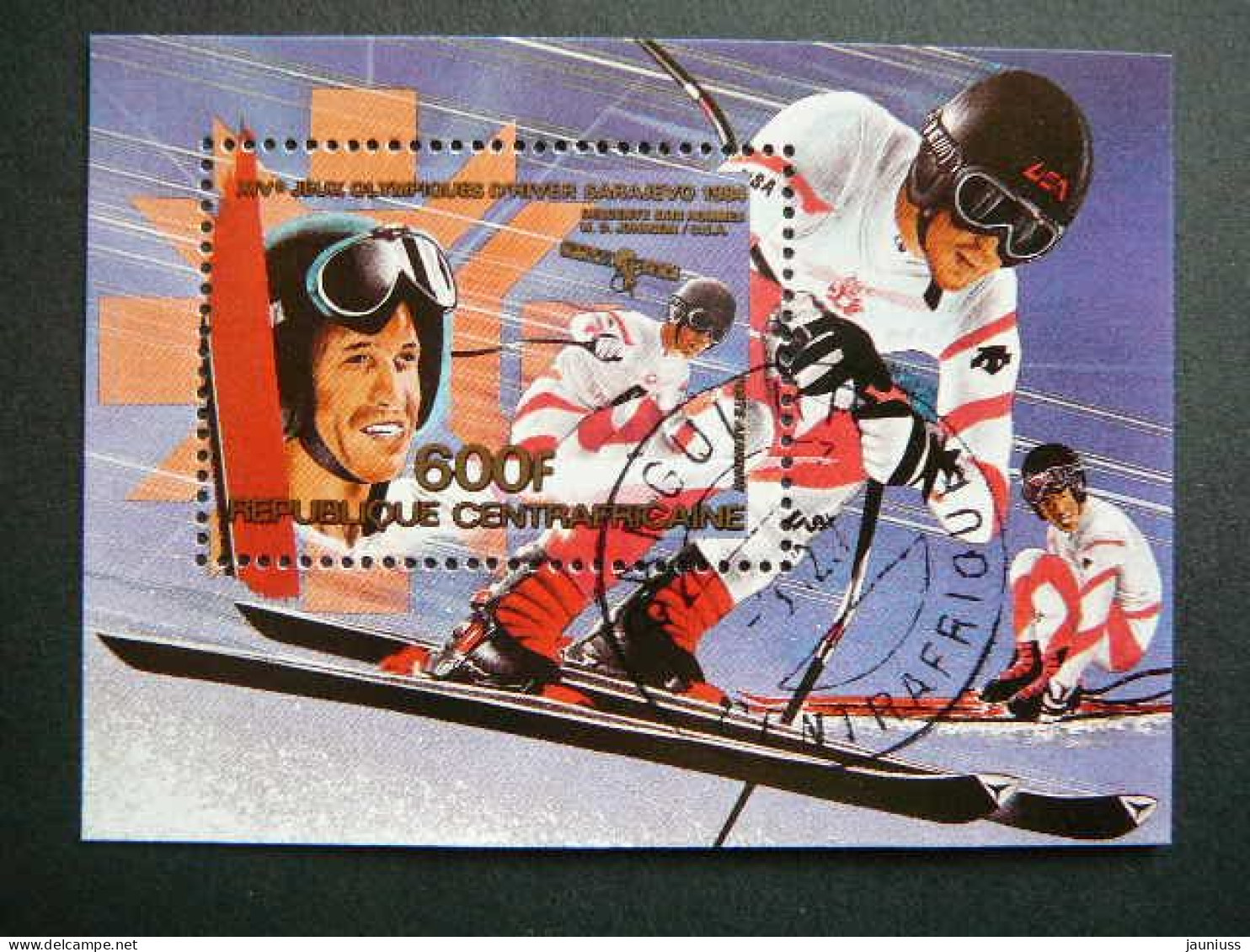 Olympic Games - Winter 1984: Sarajevo # Central African Republic # 1984 Used #bl.297 - Hiver 1984: Sarajevo