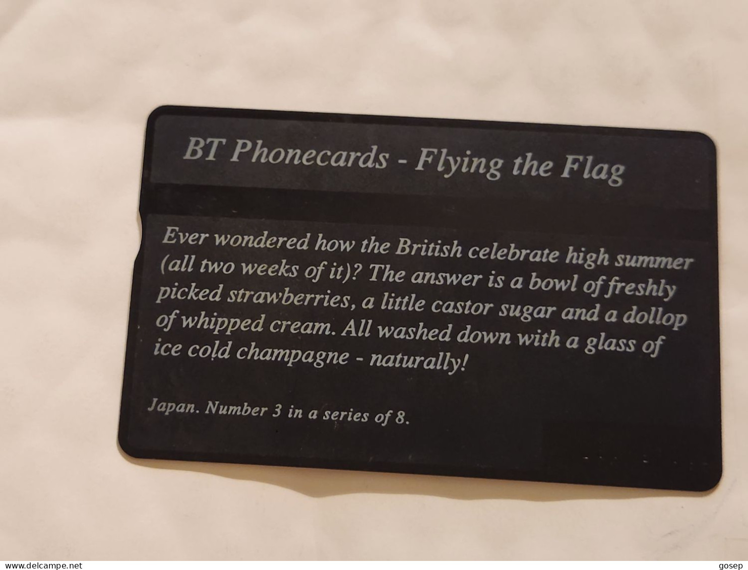 United Kingdom-(BTC149)-Flying The Flag 3 (JAPAN)-(1019)(50units)(506H58937)price Cataloge6.00£ Used+1card Prepiad Free - BT Emissions Commémoratives