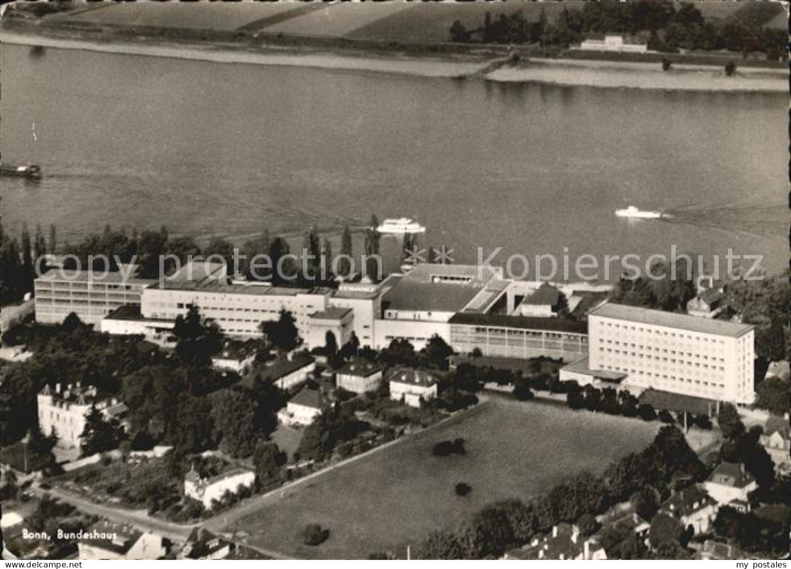 72404628 Bonn Rhein Bundeshaus Fliegeraufnahme Bad Godesberg - Bonn