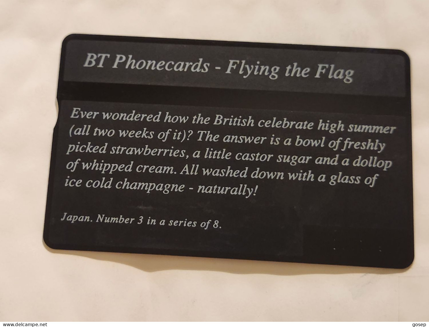 United Kingdom-(BTC149)-Flying The Flag 3 (JAPAN)-(1020)(50units)(526A80700)price Cataloge6.00£ Used+1card Prepiad Free - BT Emissions Commémoratives