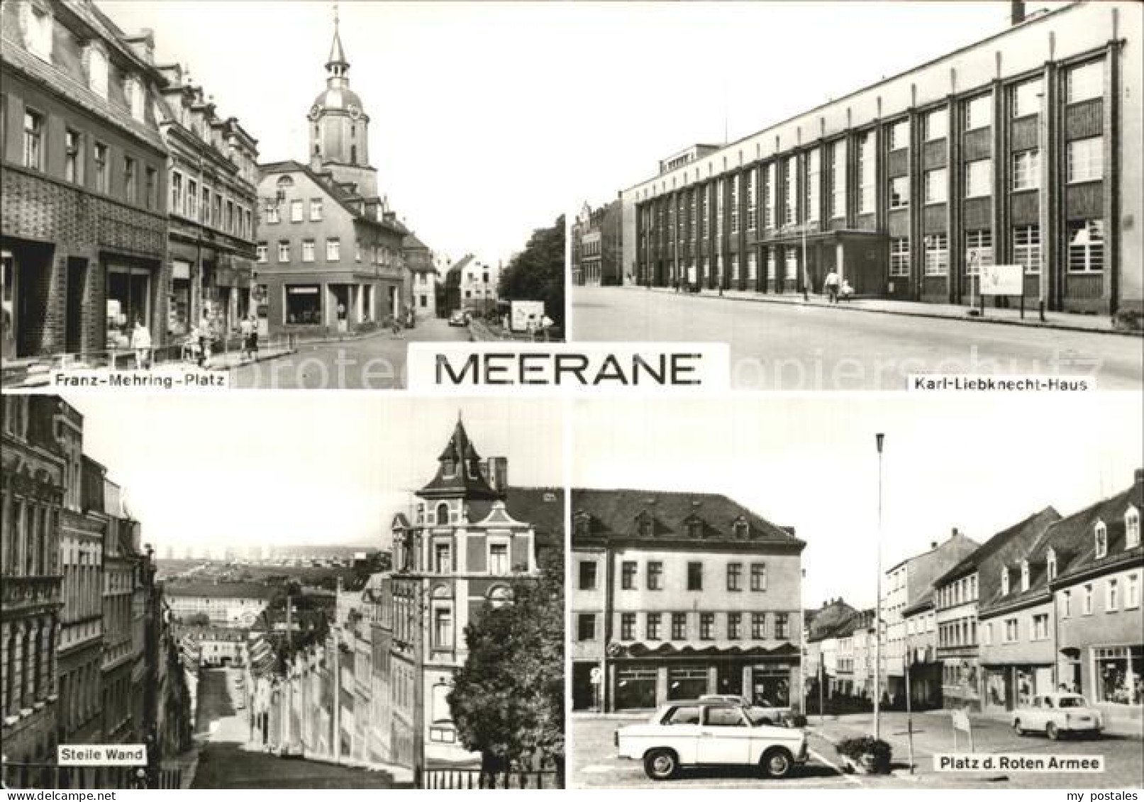 72404554 Meerane Franz Mehring Platz Karl Liebknecht Haus Steile Wand Platz Der  - Meerane
