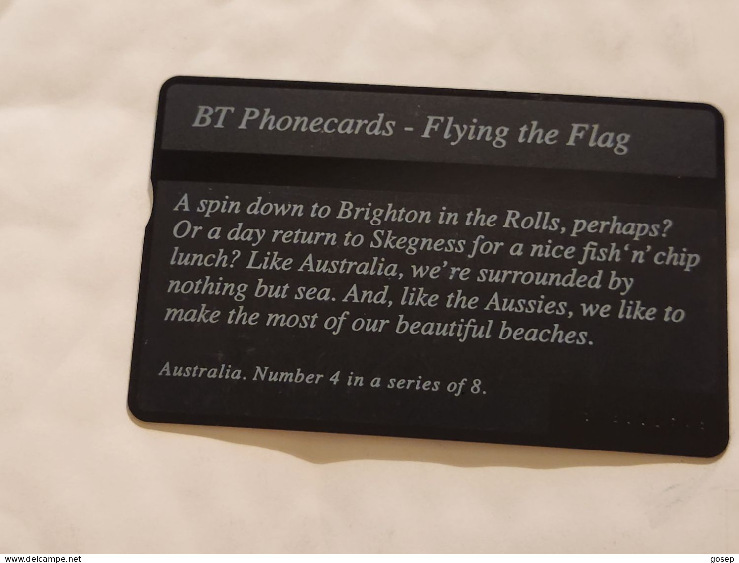 United Kingdom-(BTC150)Flying The Flag 4(AUSTRALIA)(1021)(50units)(506F08518)price Cataloge3.00£ Used+1card Prepiad Free - BT Herdenkingsuitgaven