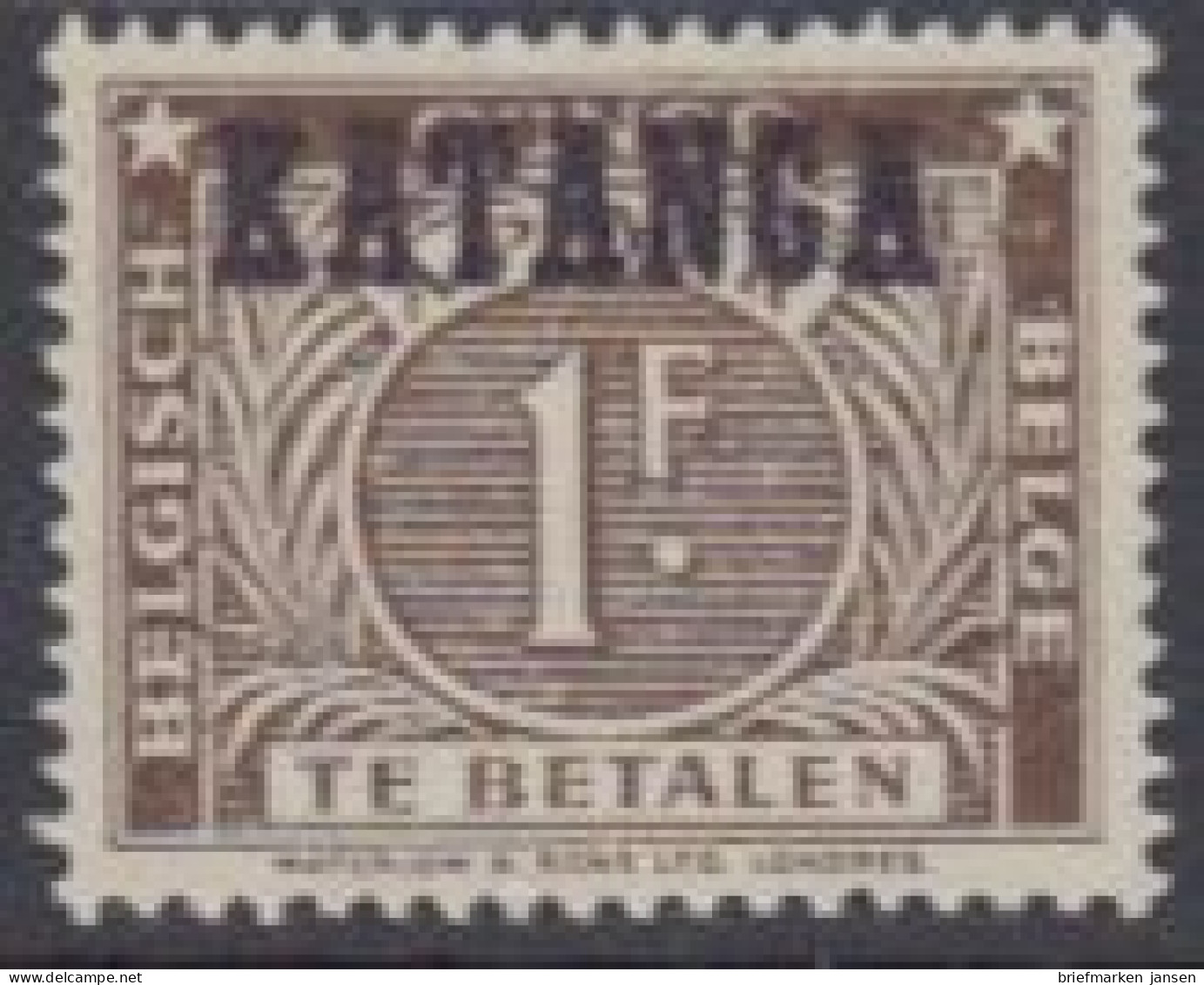 Katanga Portom. Mi.Nr. 4F Portomarke V.Belg.-Kongo P11 Mit Aufdr. KATANGA (1) - Katanga