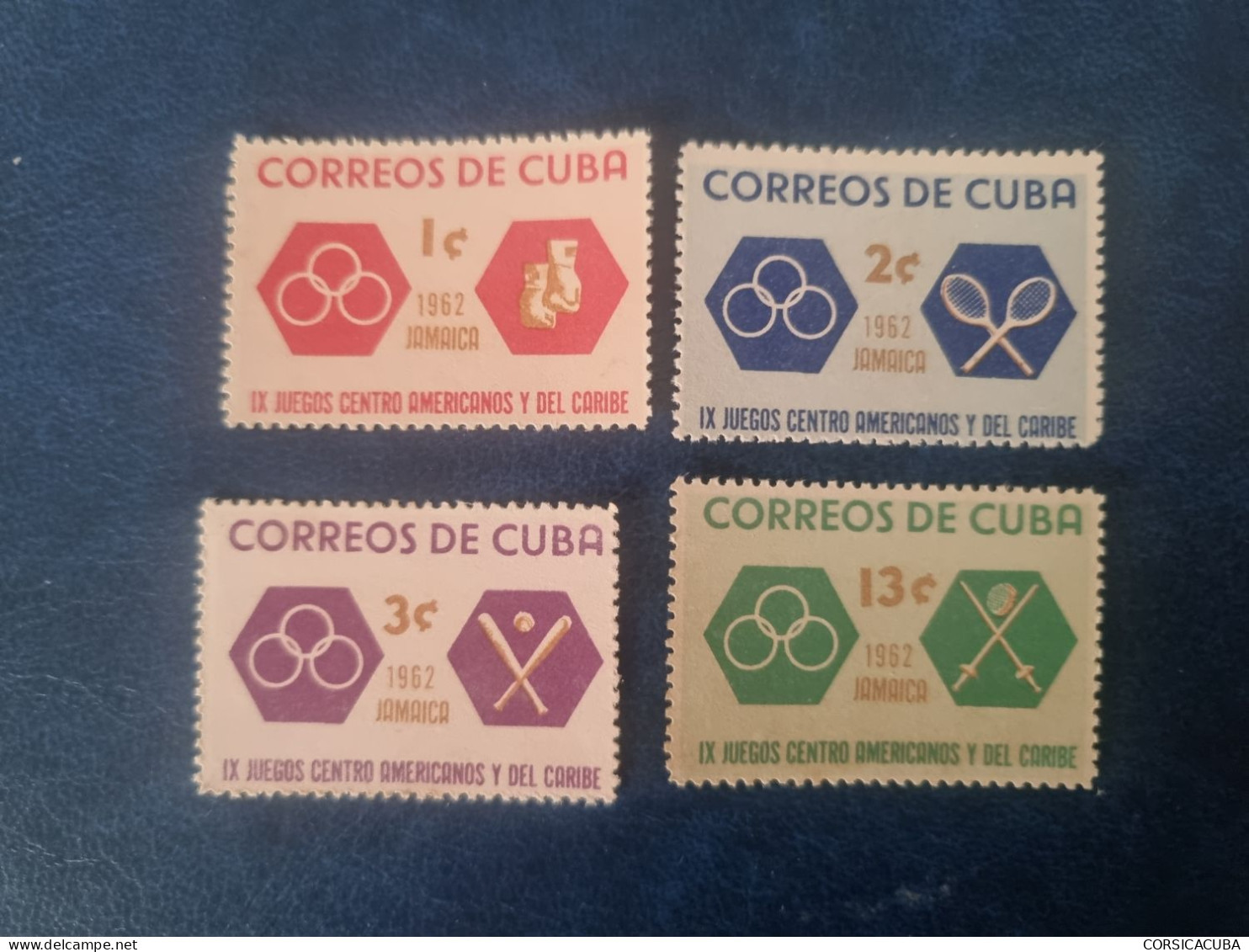 CUBA  NEUF  1962   JUEGOS  CENTROAMERICANOS   //  PARFAIT  ETAT  //  1er  CHOIX  //  Sans Gomme - Neufs