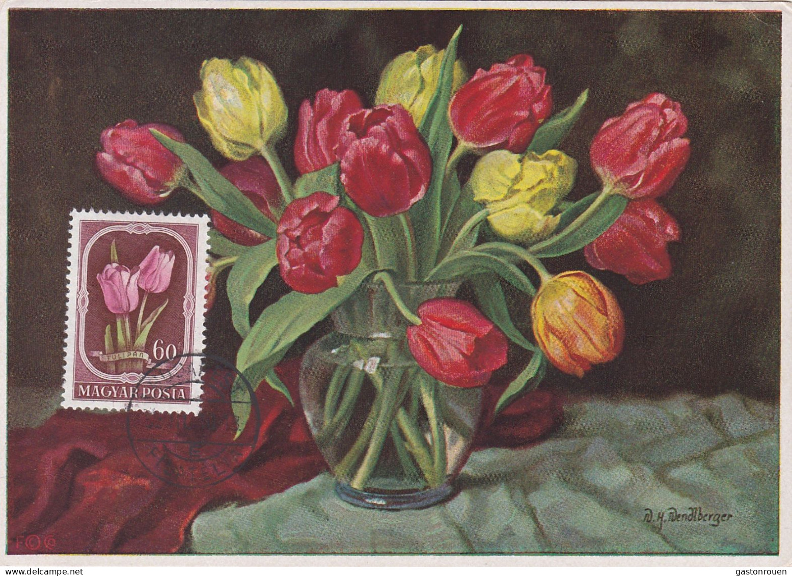 Carte Maximum Hongrie Hungary Fleur Flower 1026 Tulipe Tulip - Cartes-maximum (CM)