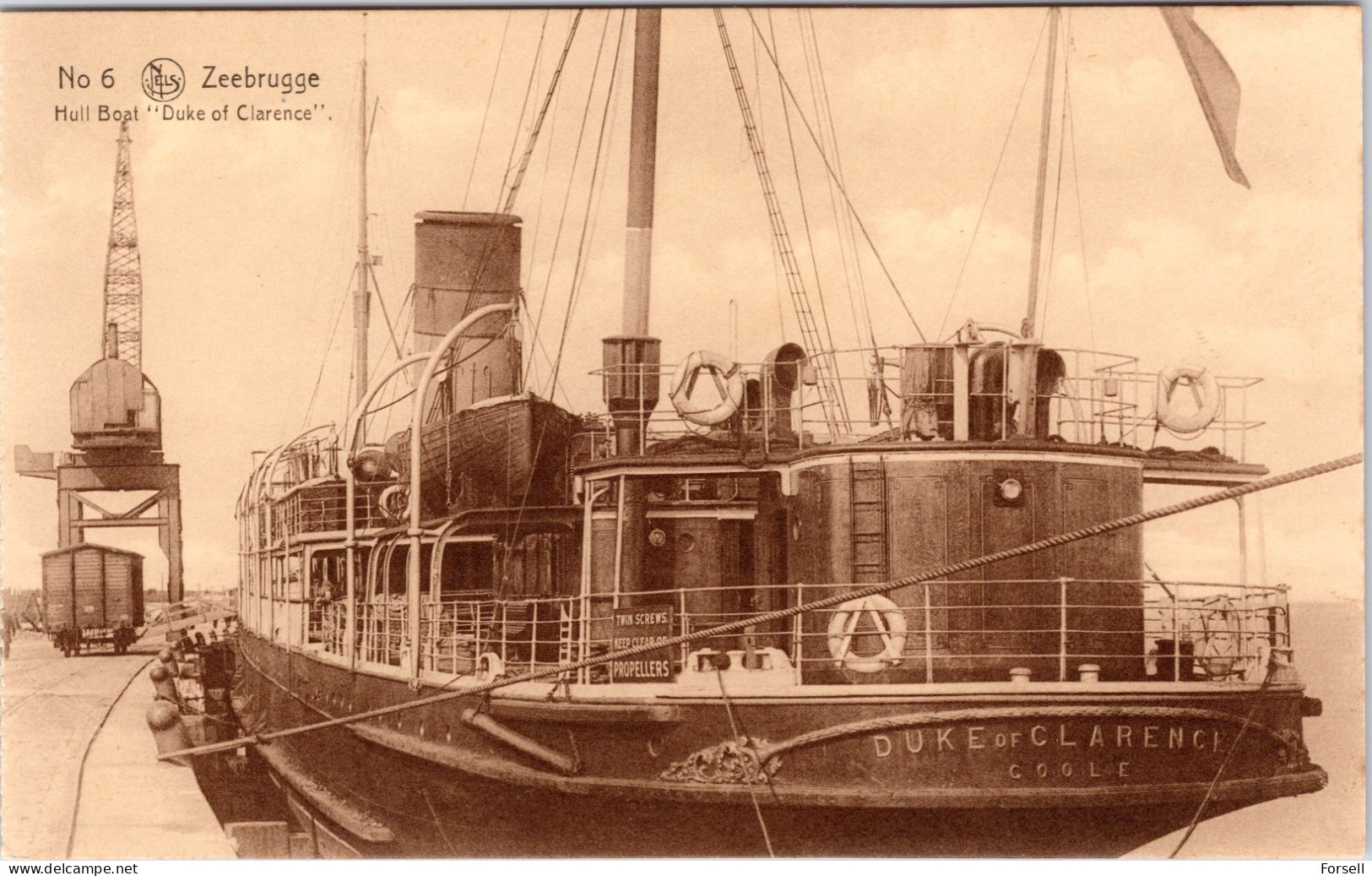 Zeebrugge , Hull Boat "Duke Of Clarence" (unused) - Zeebrugge