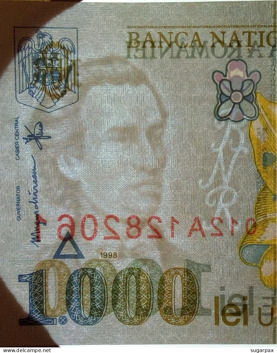 ROMANIA - 1.000 Lei - 1998 - Pick 106 - Unc. - Série 0012A - Wmk: Large, Sloping BNR - 1000 - Rumänien