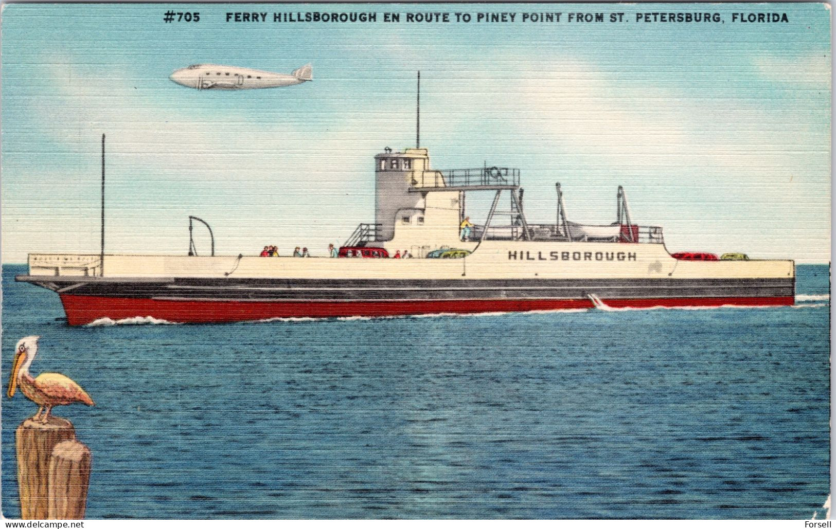 Ferry Hillsborough En Route To Piney Point From St.Petersburg , Florida (unused) - St Petersburg