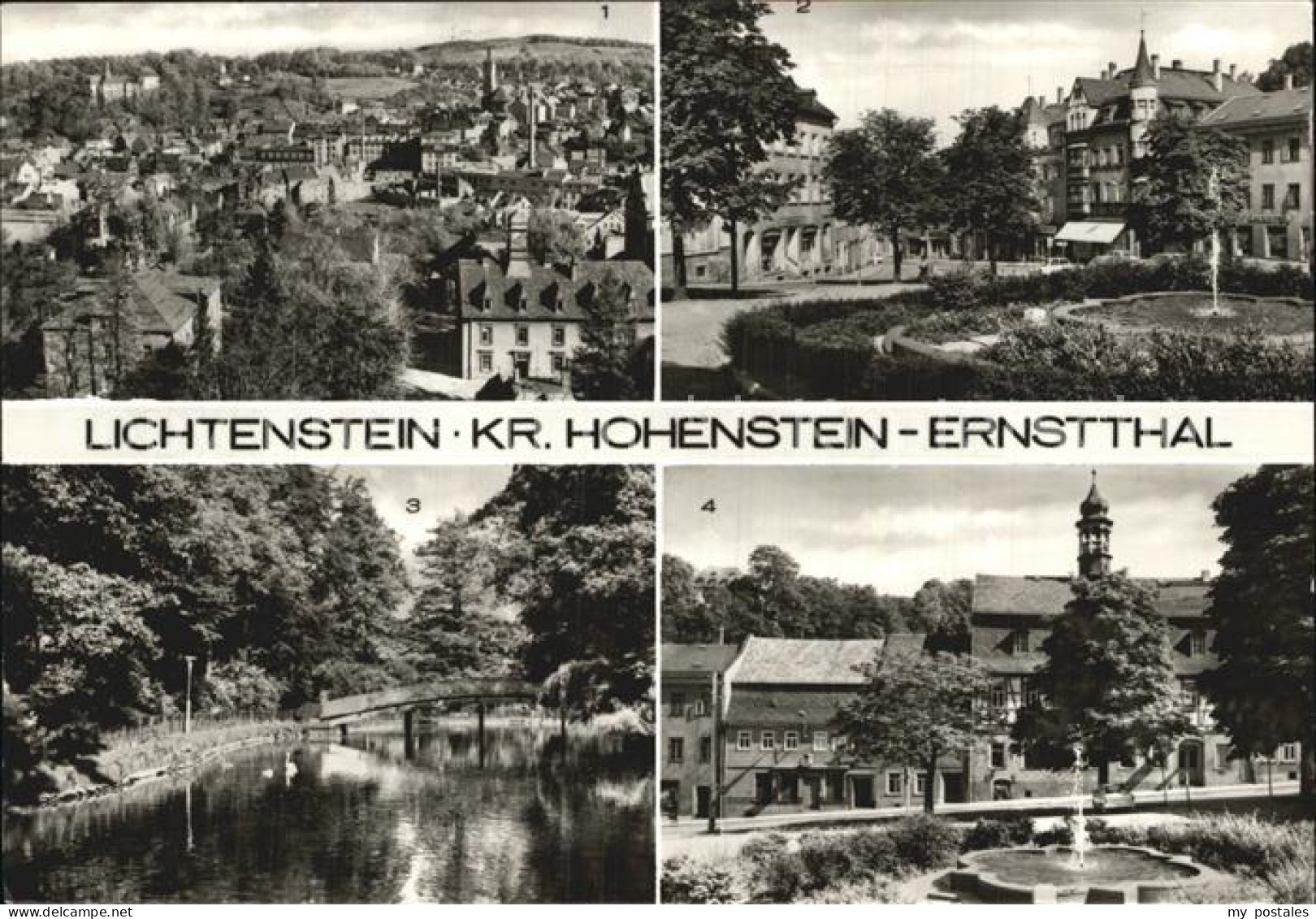 72402263 Lichtenstein Hohenstein-Ernstthal Teilansicht Marktplatz Schwanenteich  - Hohenstein-Ernstthal