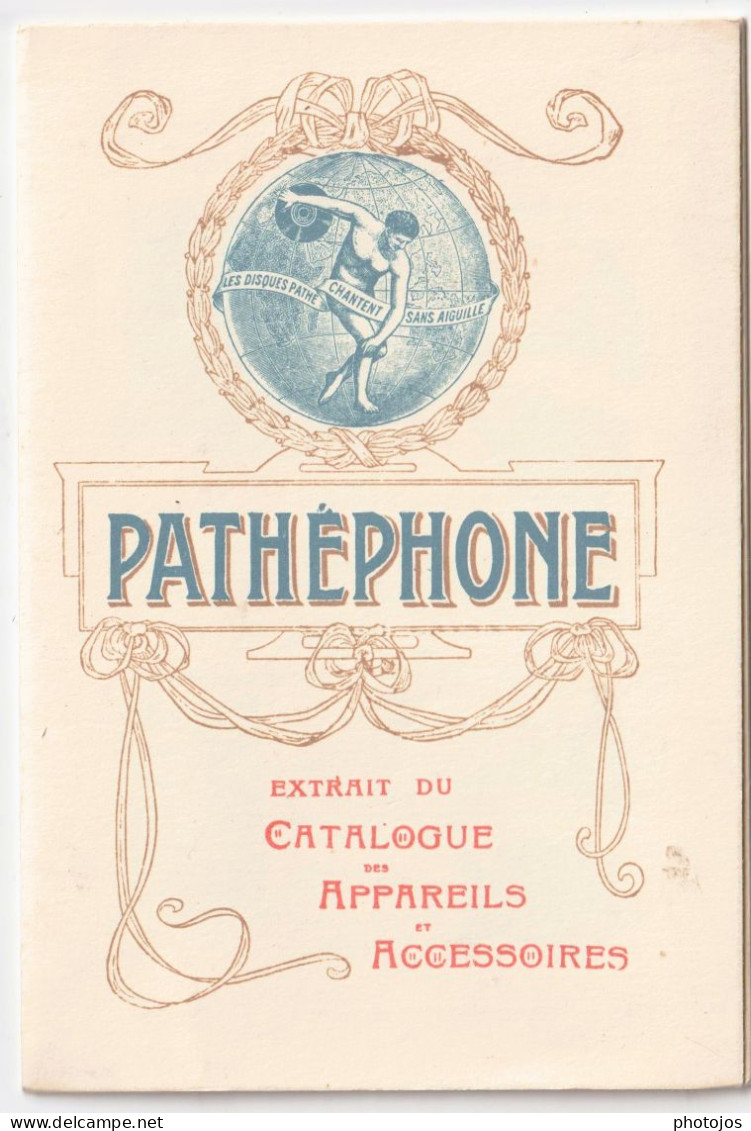 Pathéphone Catalogue Dépliant Publicitaire Cartonné 5 Volets Recto Verso Tournes Disques à Pavillon ... - Pubblicitari