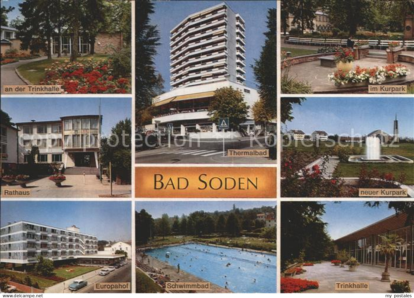 72402069 Bad Soden Taunus Kurpark Rathaus Europahof Trinkhalle Thermalbad Neuer  - Bad Soden