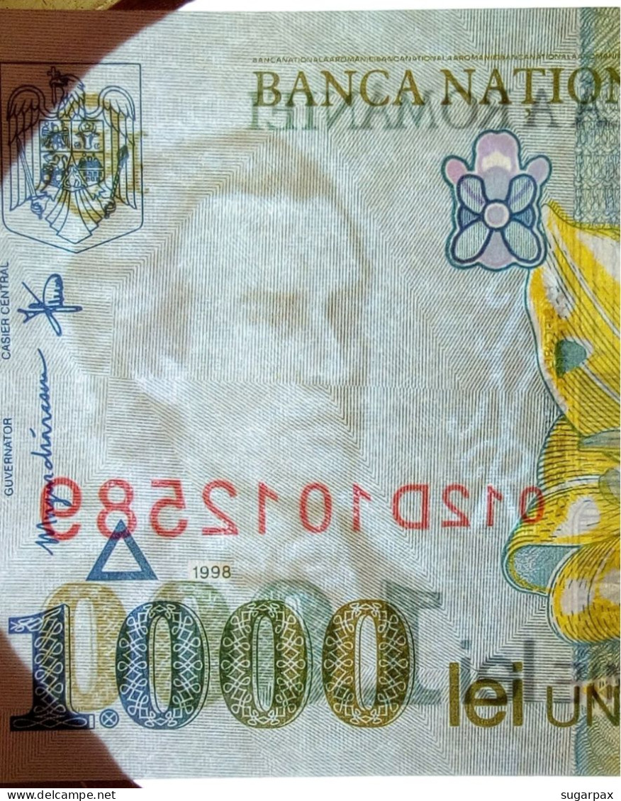 ROMANIA - 1.000 Lei - 1998 - Pick 106 - Unc. - Série 0012D - Wmk: Large, Sloping BNR - 1000 - Romania