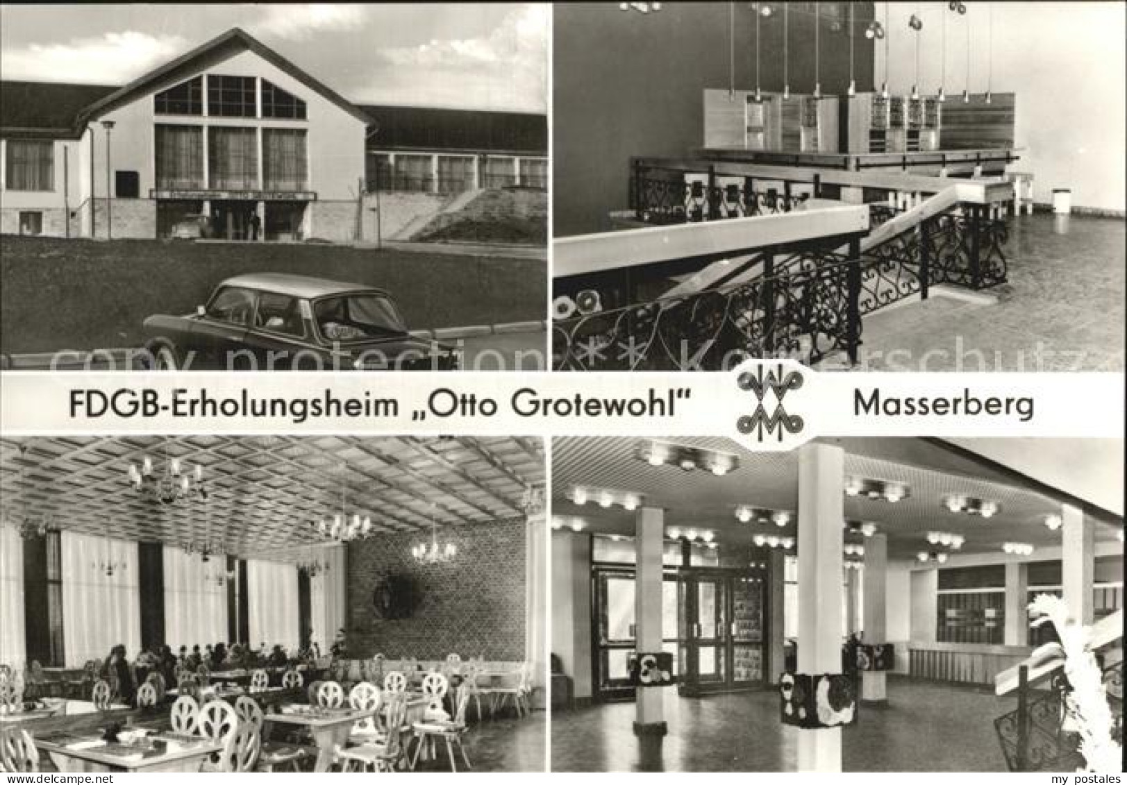 72401852 Masserberg FDGB Erholungsheim Otto Grotewohl Hallenbar Bauernstube Empf - Masserberg