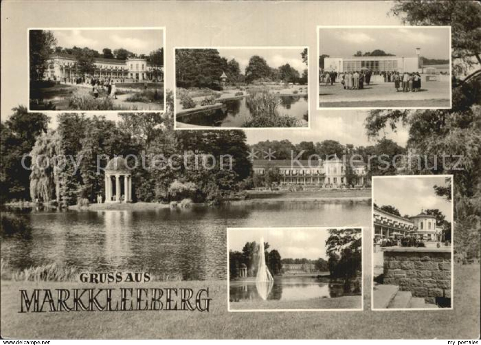 72401834 Markkleeberg Teilansichten Kurpark Schloss Pavillon Fontaene Markkleebe - Markkleeberg