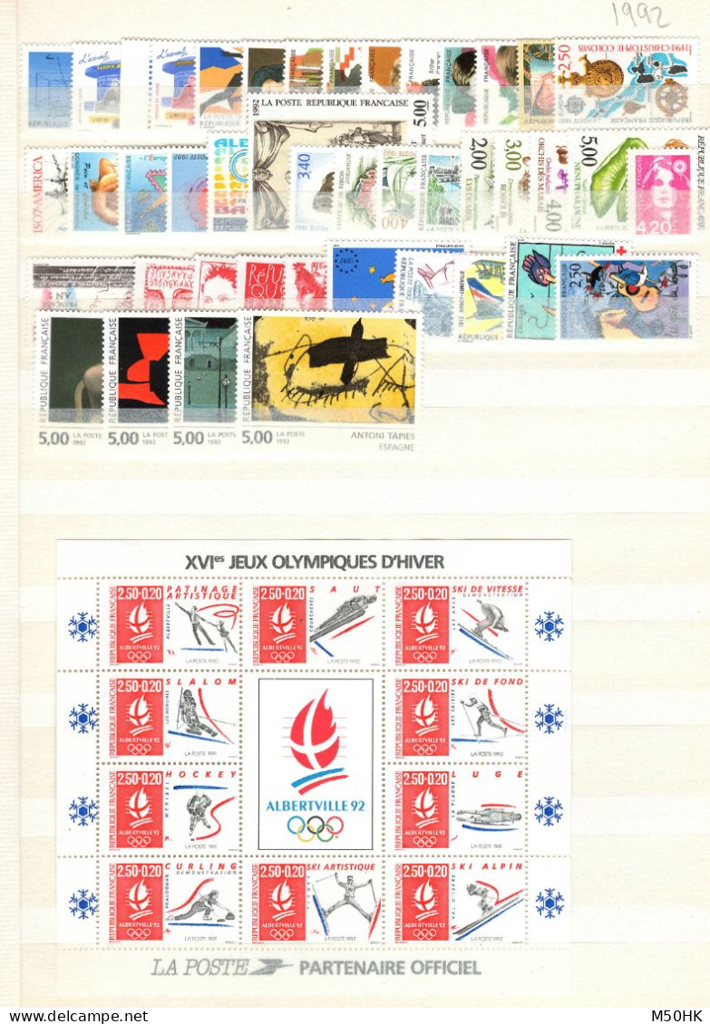 PROMOTION - Année Complète 1992 N** MNH Luxe , 48 Timbres , YV 2736 à 2784 , Cote 79 Euros - 1990-1999