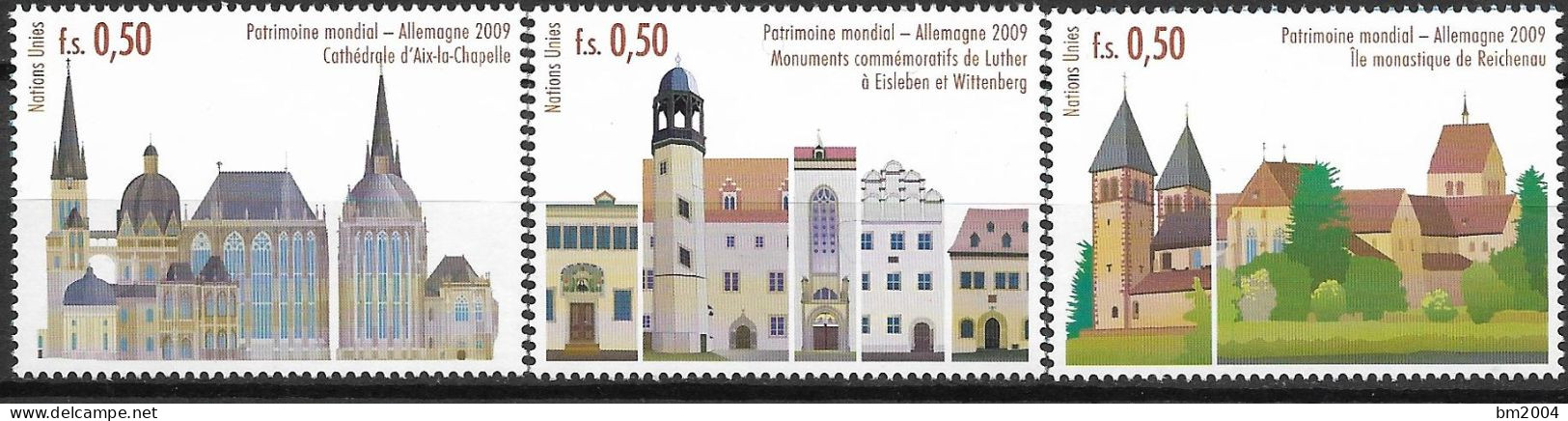 2009  UNO Genf Mi. 646-51 **MNH  UNESCO-Welterbe: Deutschland - Ungebraucht