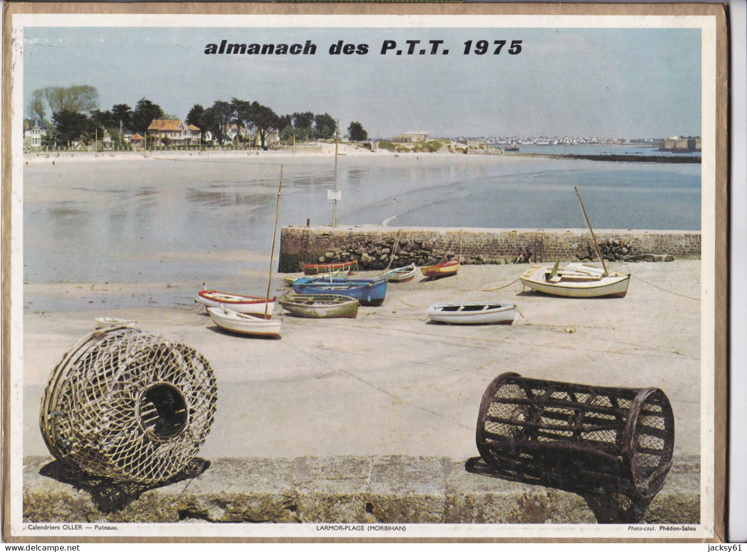 Almanach Des P.T.T.  1975 - Larmor Plage (morbihan) - Vichy (allier) Le Pavillon De Golf - Tamaño Grande : 1971-80