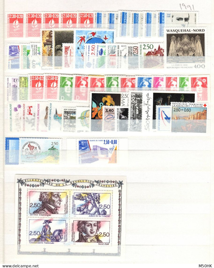 PROMOTION - Année Complète 1991 N** MNH Luxe , 59 Timbres , YV 2676 à 2735 , Cote 91 Euros - 1990-1999