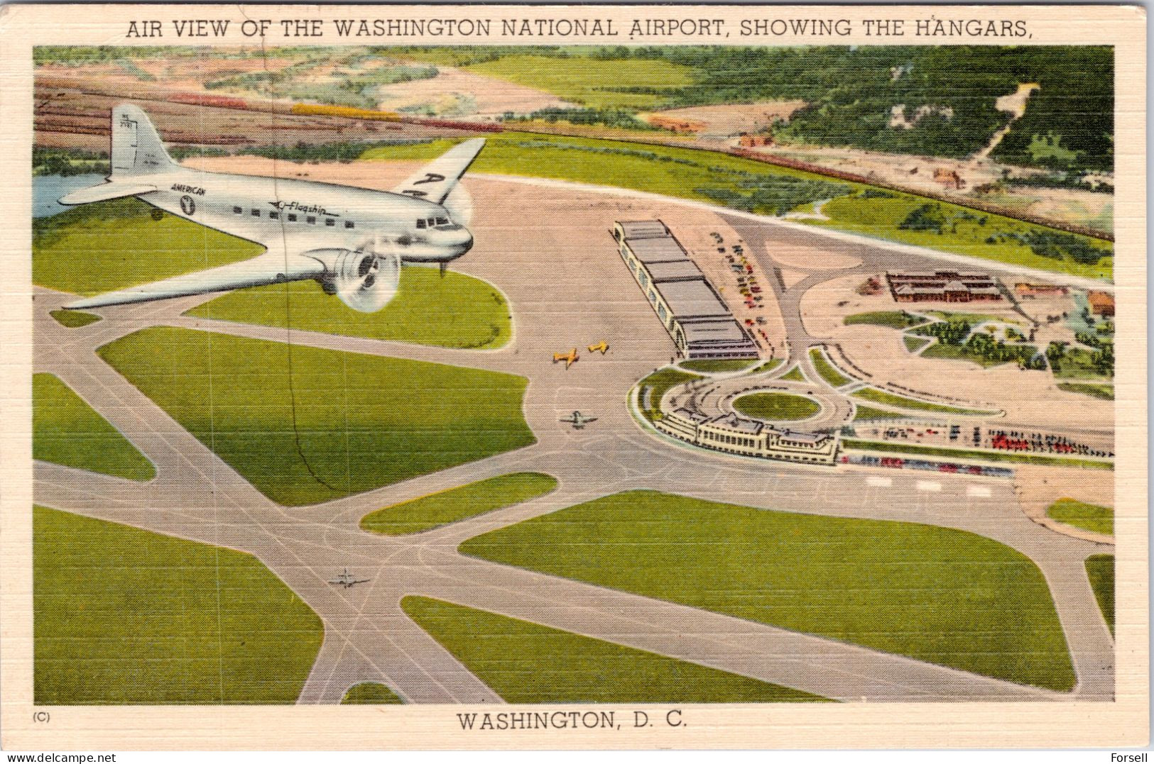 Airview Of The Washington National Airport (sent To Sweden 1945) - Washington DC