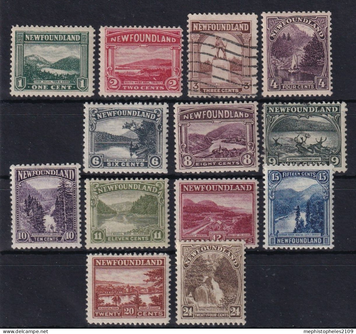 NEWFOUNDLAND 1923/24 - MNH/MLH/canceled - Sc# 131-134, 136-144 - 1908-1947