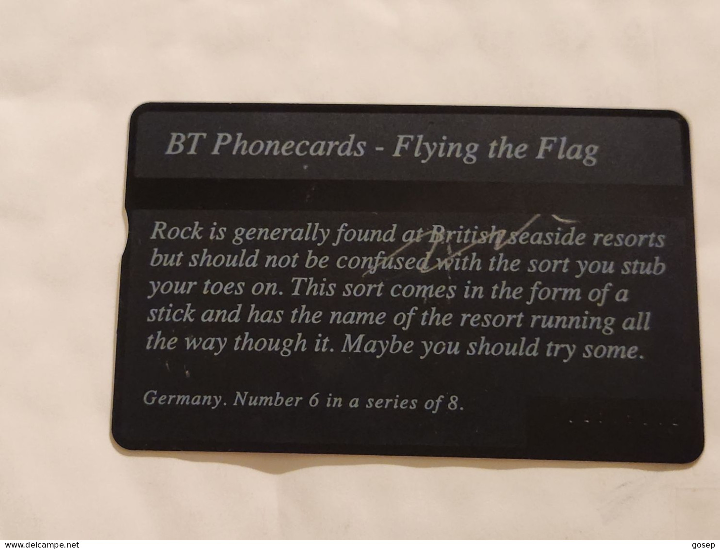 United Kingdom-(BTC152)Flying The Flag 6-(GERMANY)(1027)(50units)-(506G69596)price Cataloge3.00£ Used+1card Prepiad Free - BT Commemorative Issues