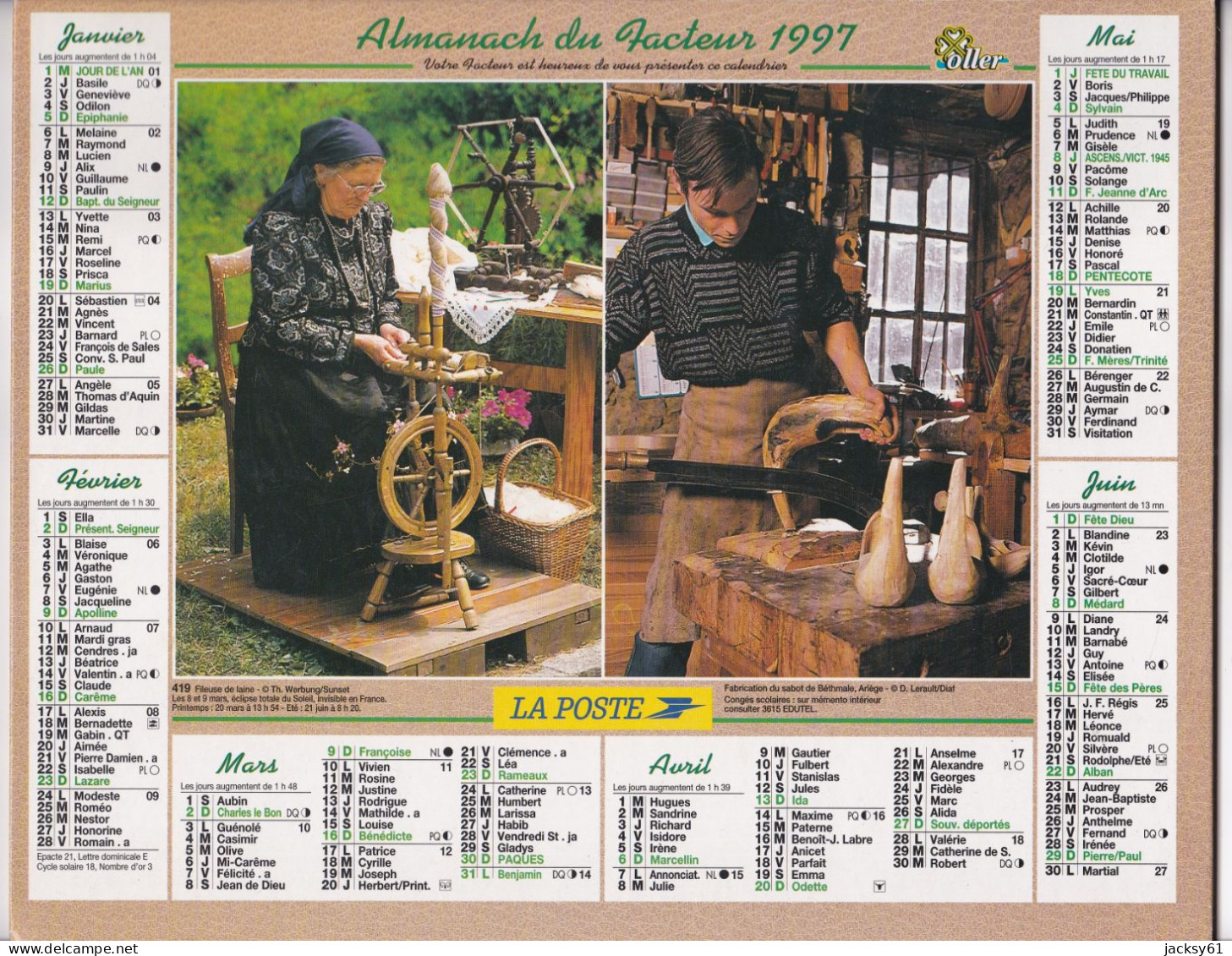 Almanach Du Facteur  1997 - Grossformat : 1991-00