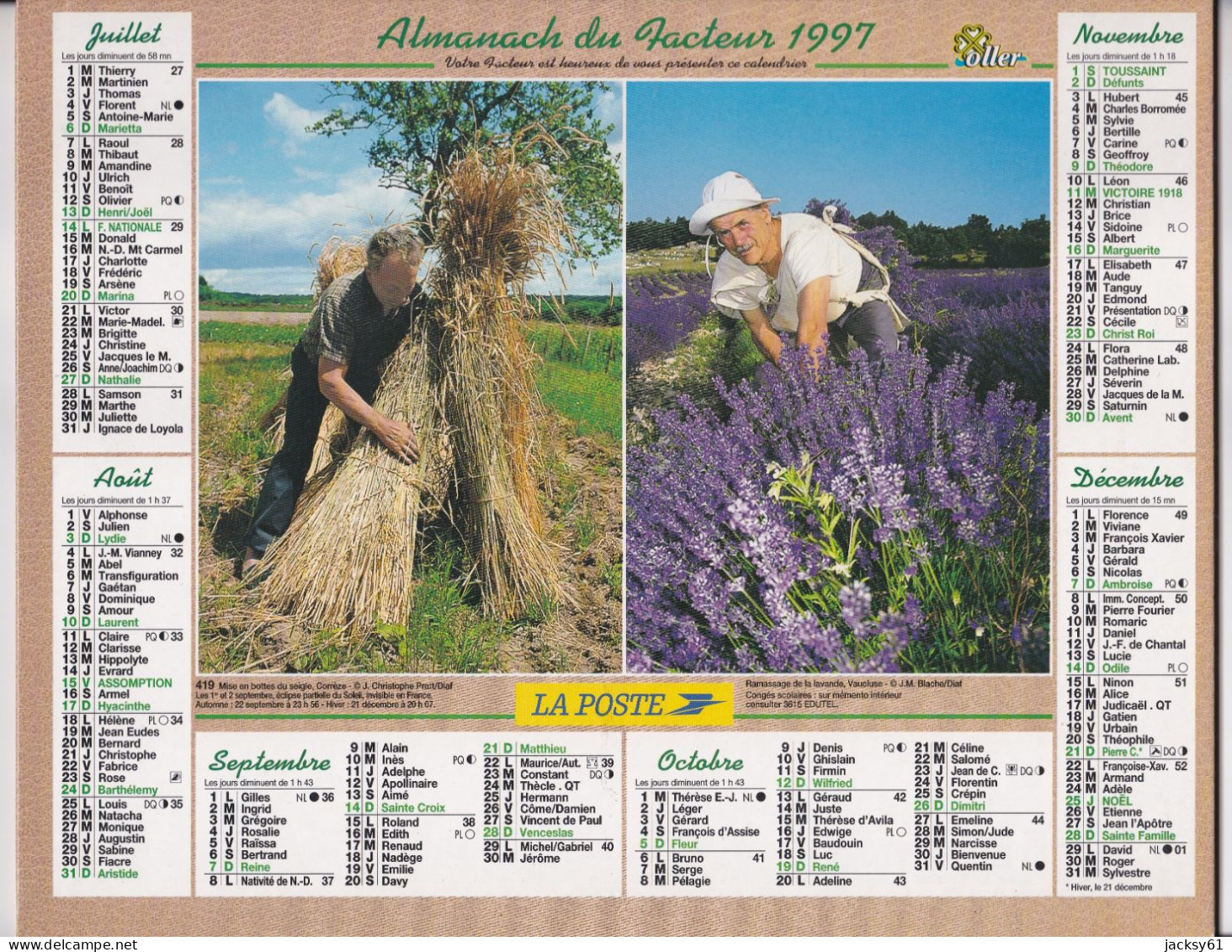 Almanach Du Facteur  1997 - Grossformat : 1991-00