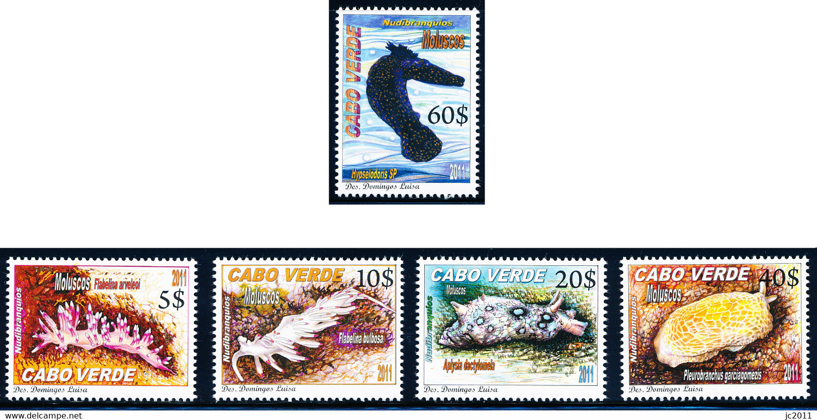 Cabo Verde - 2011 - Molluscs / Nudibranchs - MNH - Cape Verde