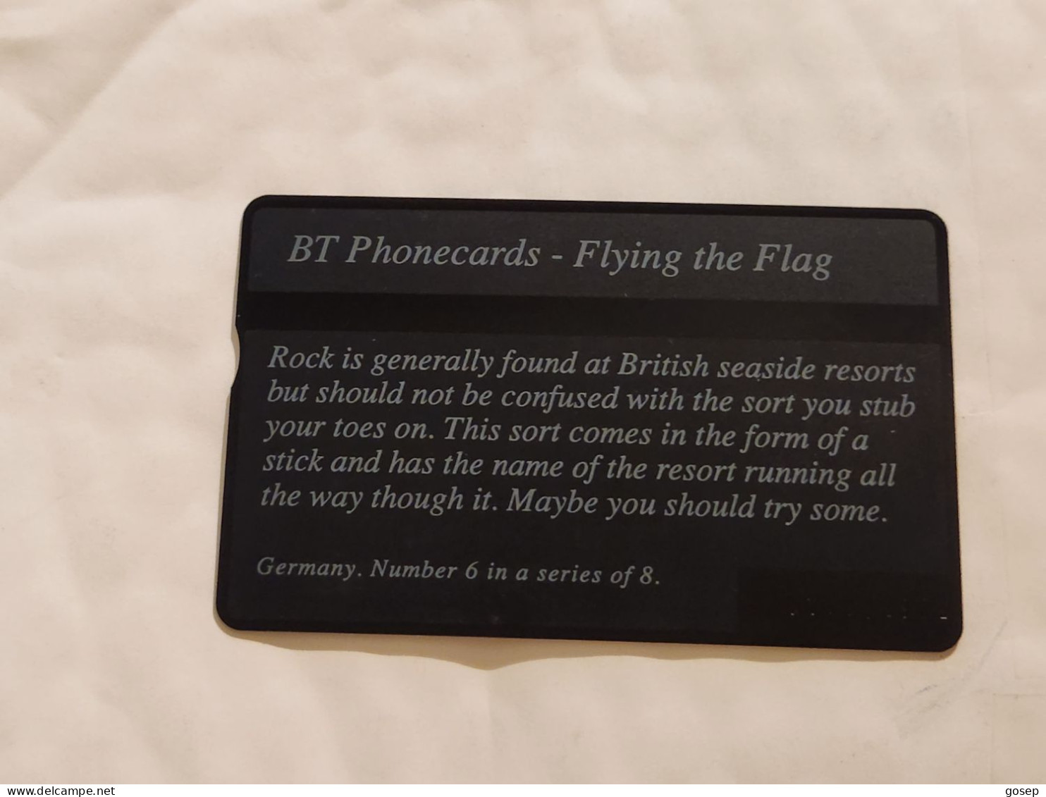 United Kingdom-(BTC152)Flying The Flag 6-(GERMANY)(1028)(50units)-(526D03346)price Cataloge3.00£ Used+1card Prepiad Free - BT Emissions Commémoratives