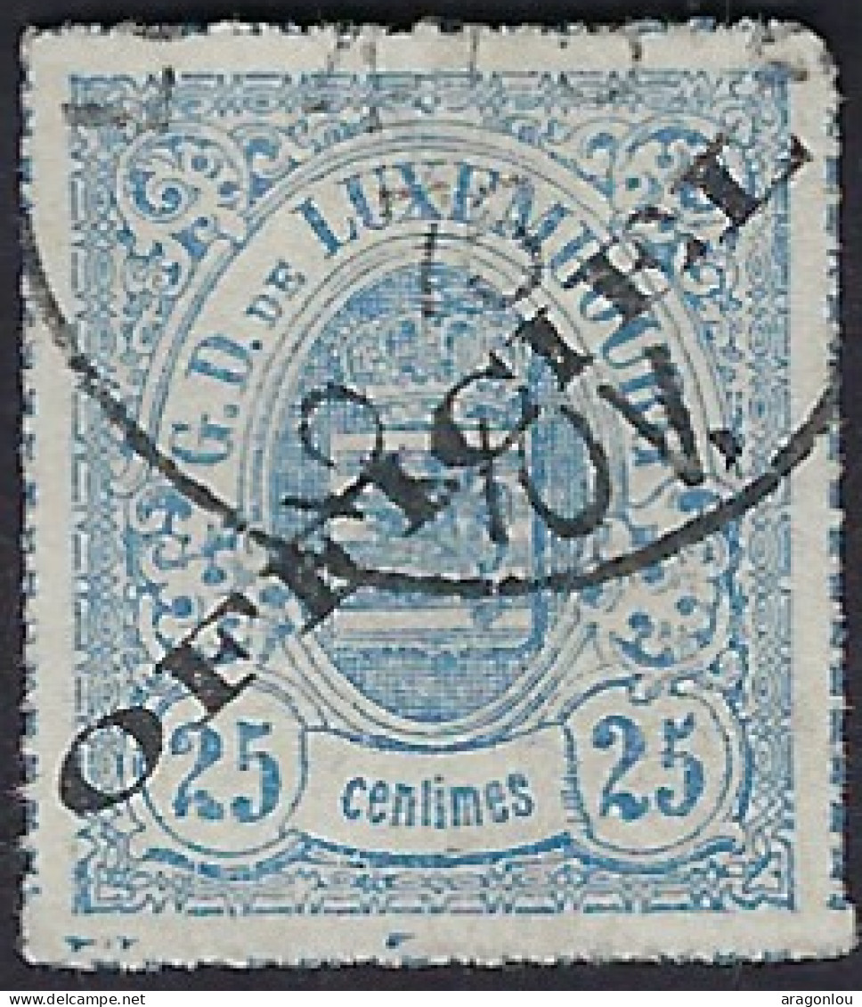 Luxembourg - Luxemburg - Timbre  Armoires  1875   25C.   °  Officiel    Michel 6 IA   Certifié   Vc. 200,- - 1859-1880 Coat Of Arms