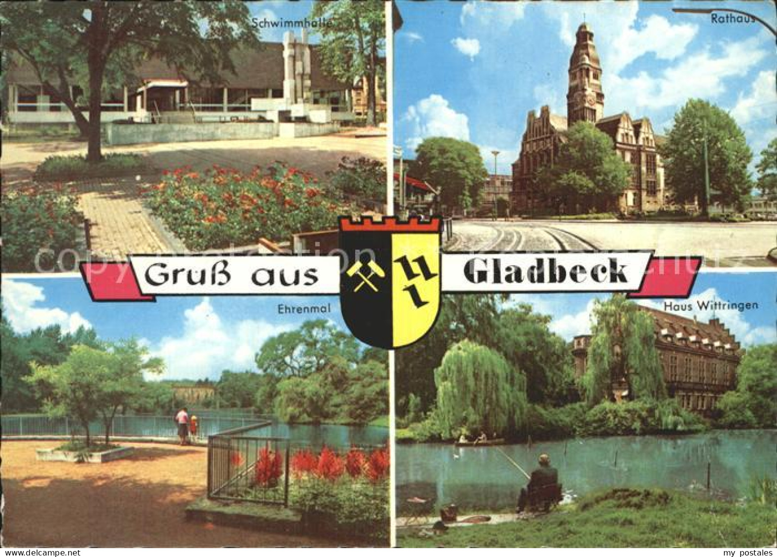 72401025 Gladbeck Rathaus Schwimmhalle Ehrenmal Haus Wittringen Gladbeck - Gladbeck