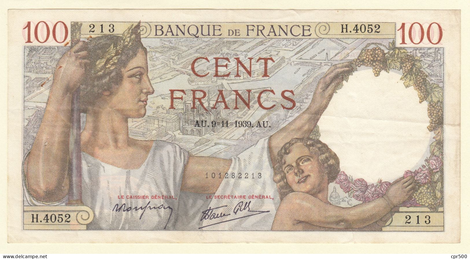 100 Francs Sully Type 1939, F.26.14, P94, 09/11/1939, H.4052, TTB - 100 F 1939-1942 ''Sully''