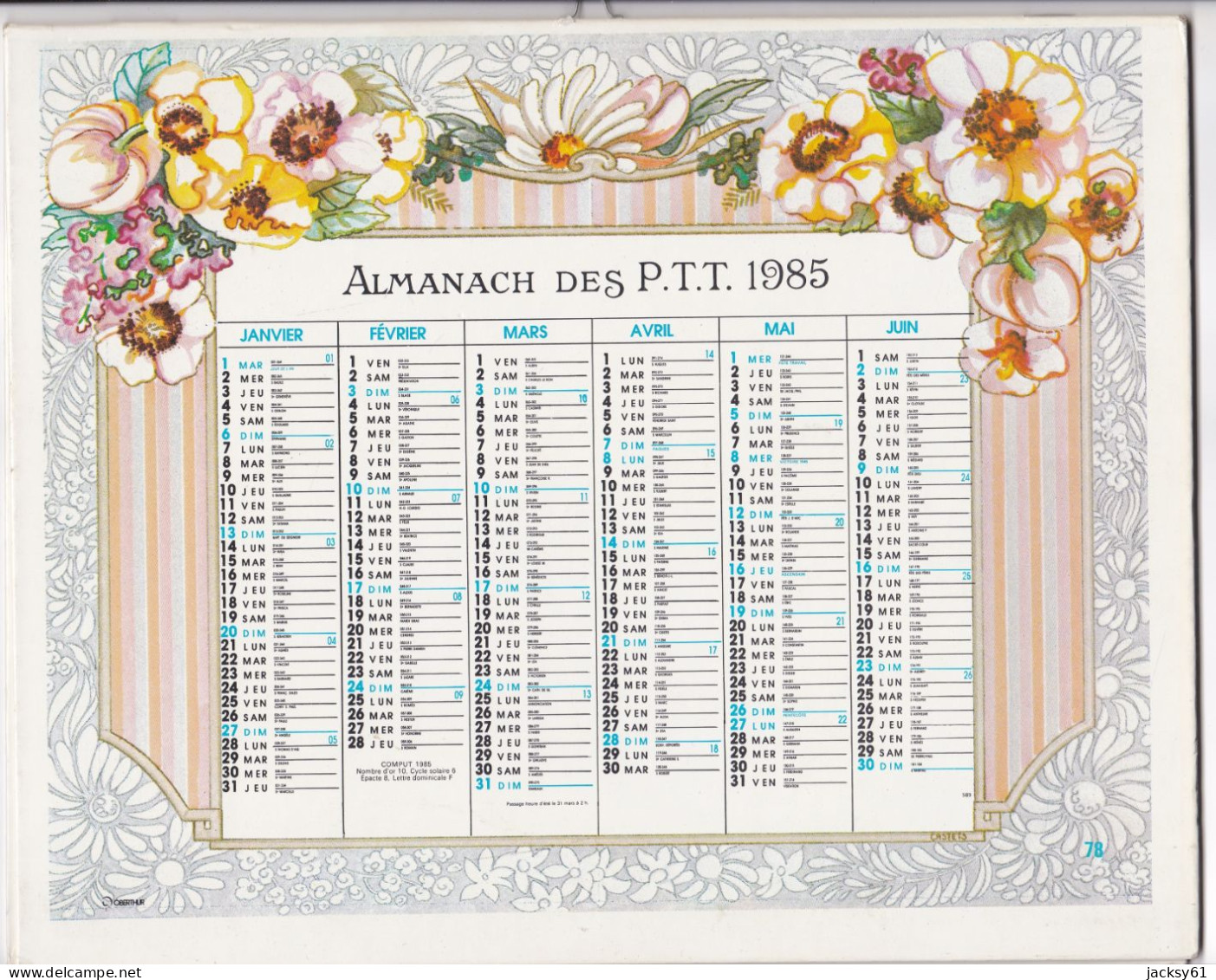 Almanach Des P.T.T.  1985 - Grand Format : 1981-90