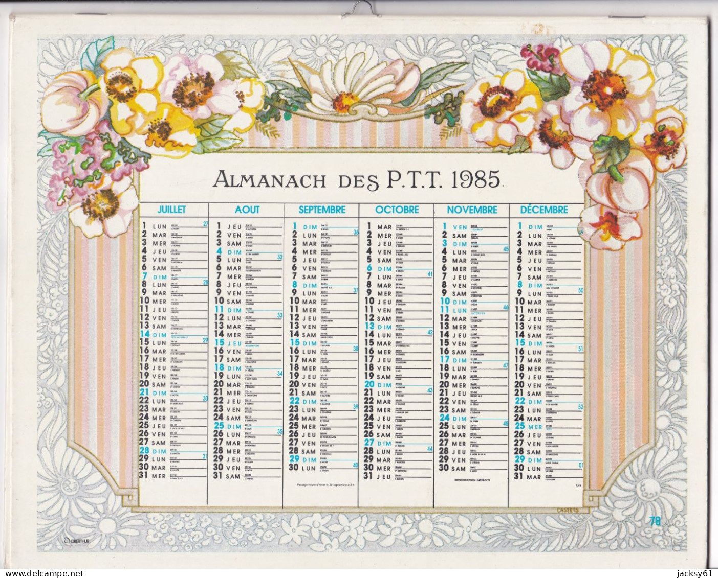 Almanach Des P.T.T.  1985 - Grand Format : 1981-90