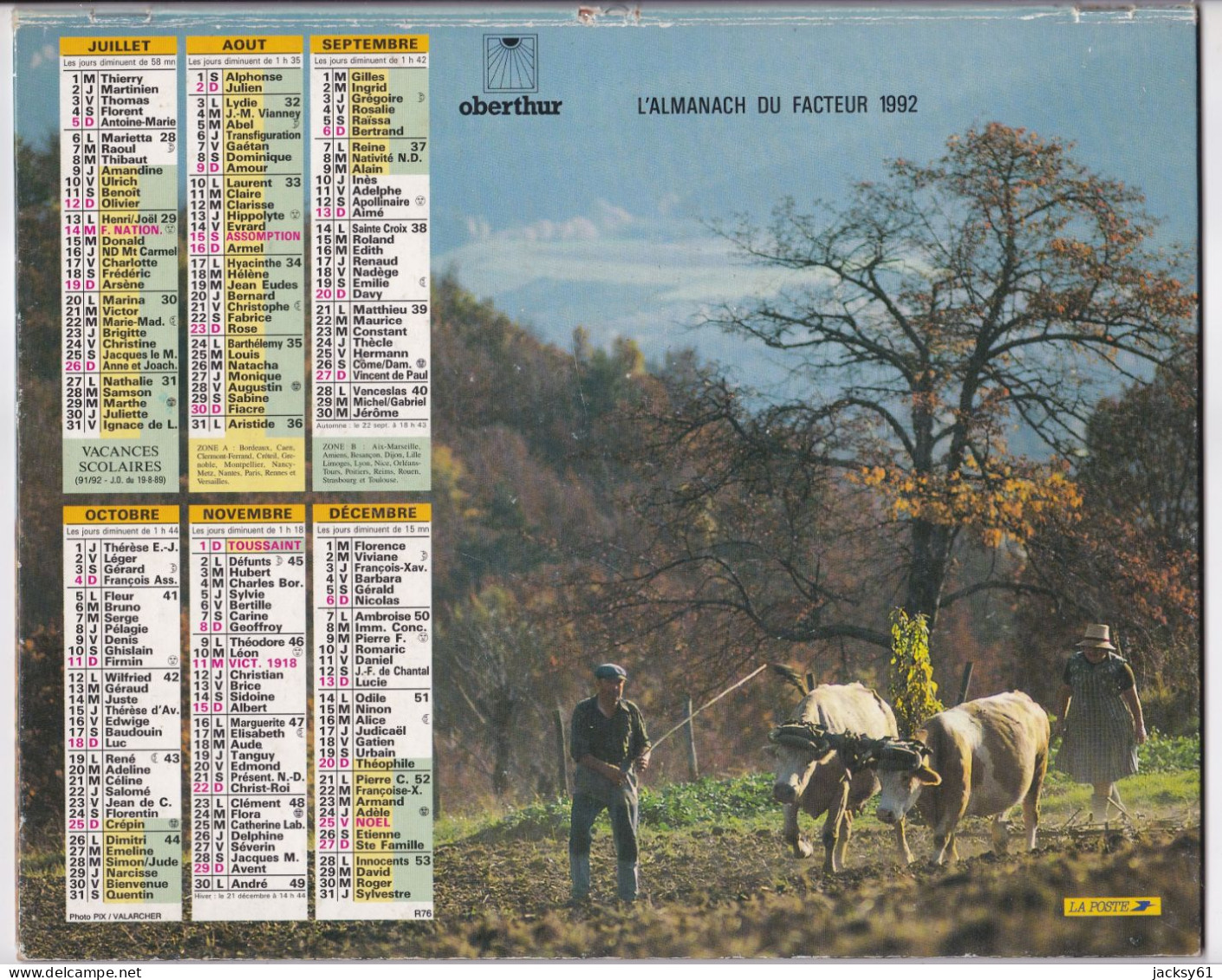 Almanach Du Facteur  1992 - Formato Grande : 1991-00