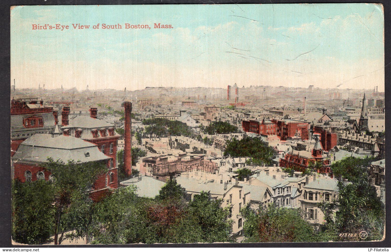 United States - 1915 - Boston - Bird's Eye View Of South Boston - Boston