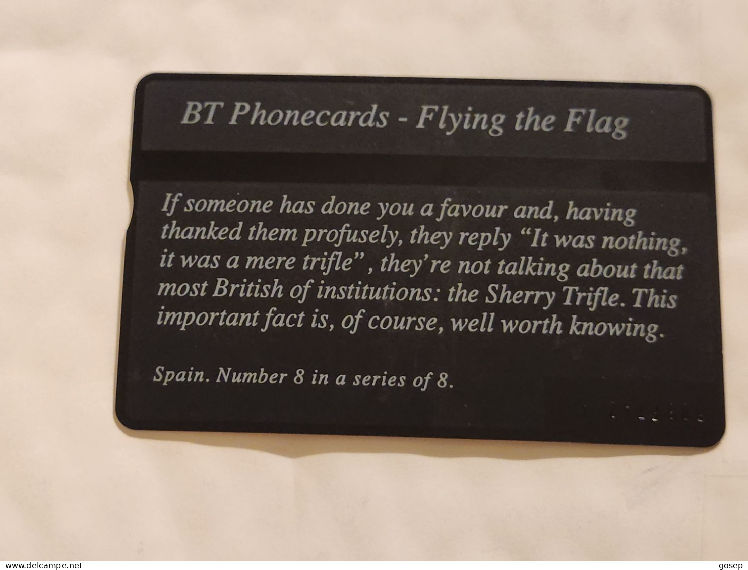 United Kingdom-(BTC154)Flying The Flag 8-(SPAIN)(1032)(50units)(506F74244)price Cataloge3.00£ Used+1card Prepiad Free - BT Commemorative Issues