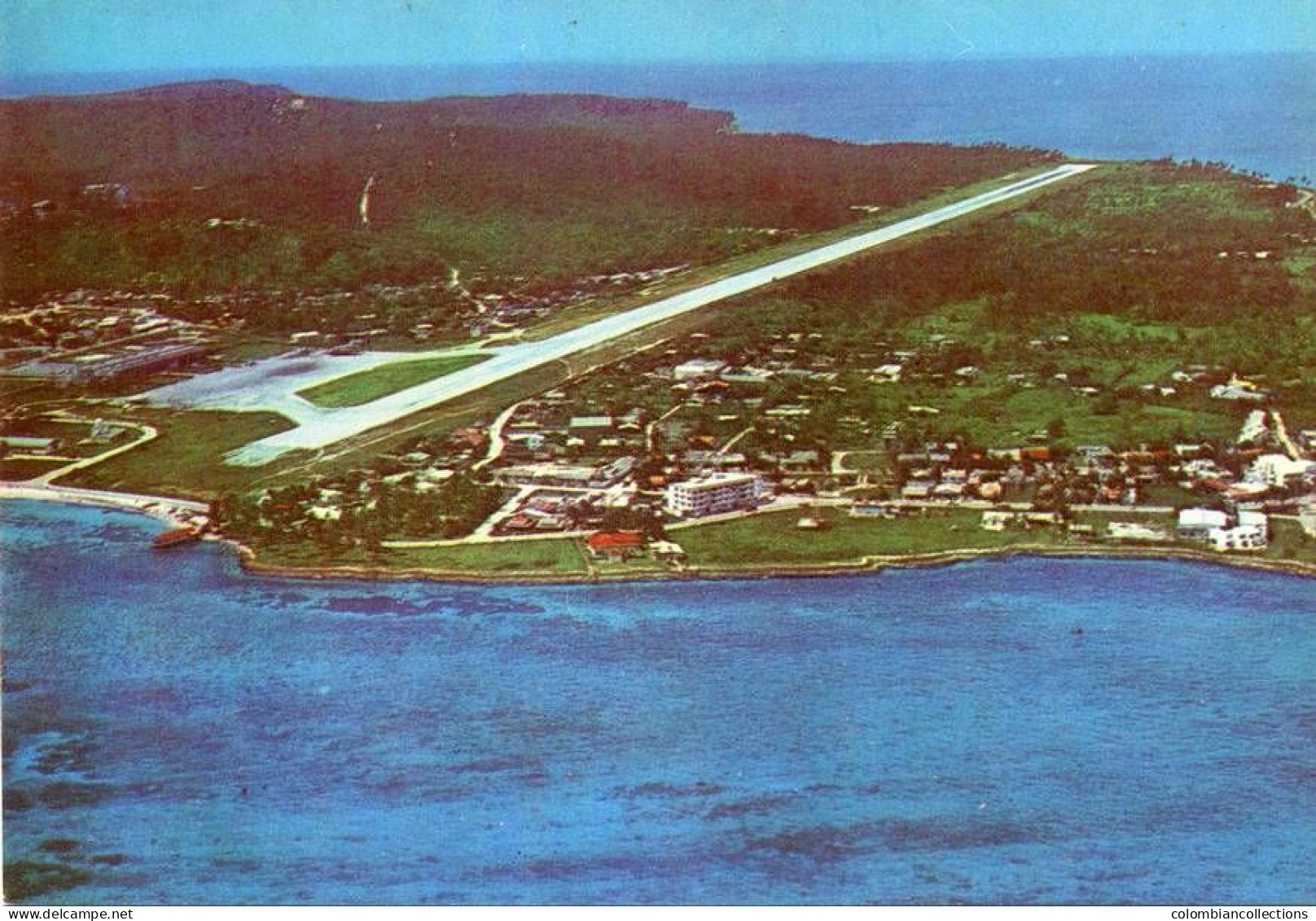 Lote PEP1619, Colombia, Postal Postcard, Aeropuerto De San Andres, P-5370-8, Airport, Aviation, Plane, Old Card - Kolumbien