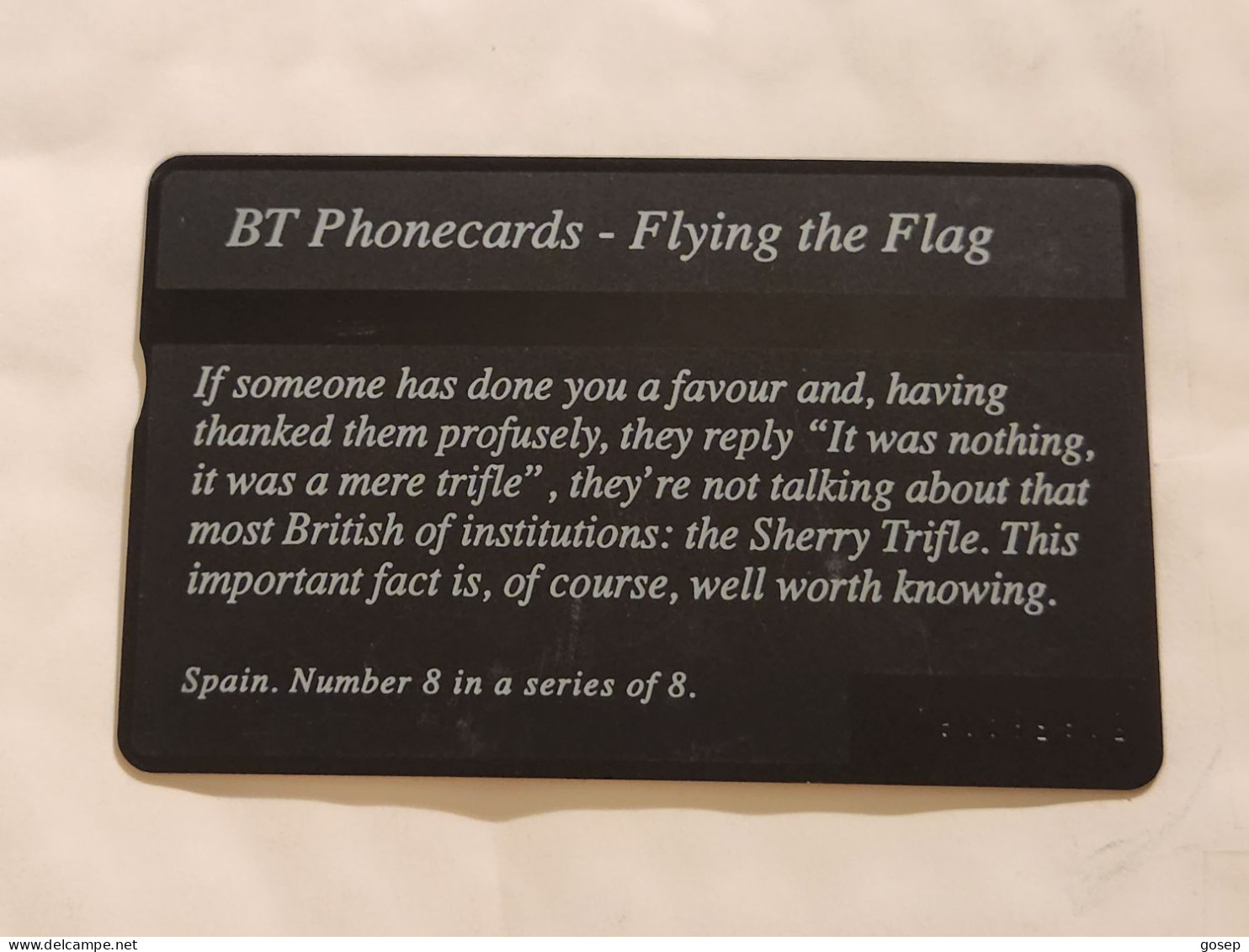 United Kingdom-(BTC154)Flying The Flag 8-(SPAIN)(1033)(50units)(506F89960)price Cataloge3.00£ Used+1card Prepiad Free - BT Herdenkingsuitgaven