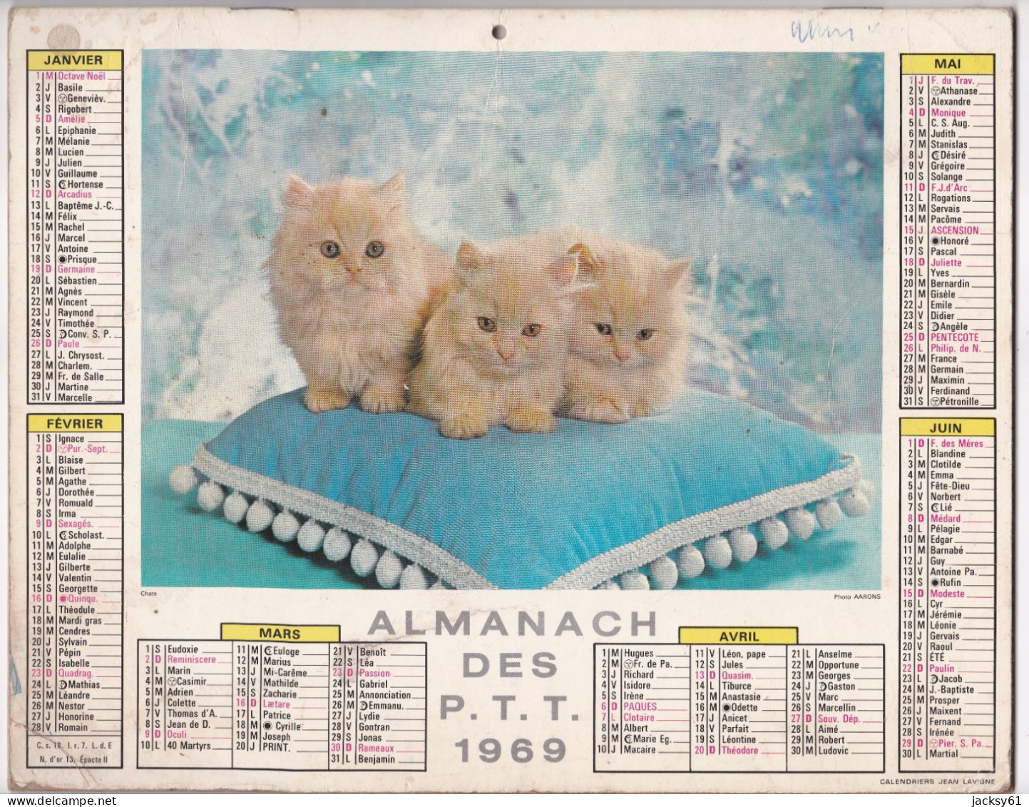 Almanach Des P.T.T  1969 - Big : 1961-70