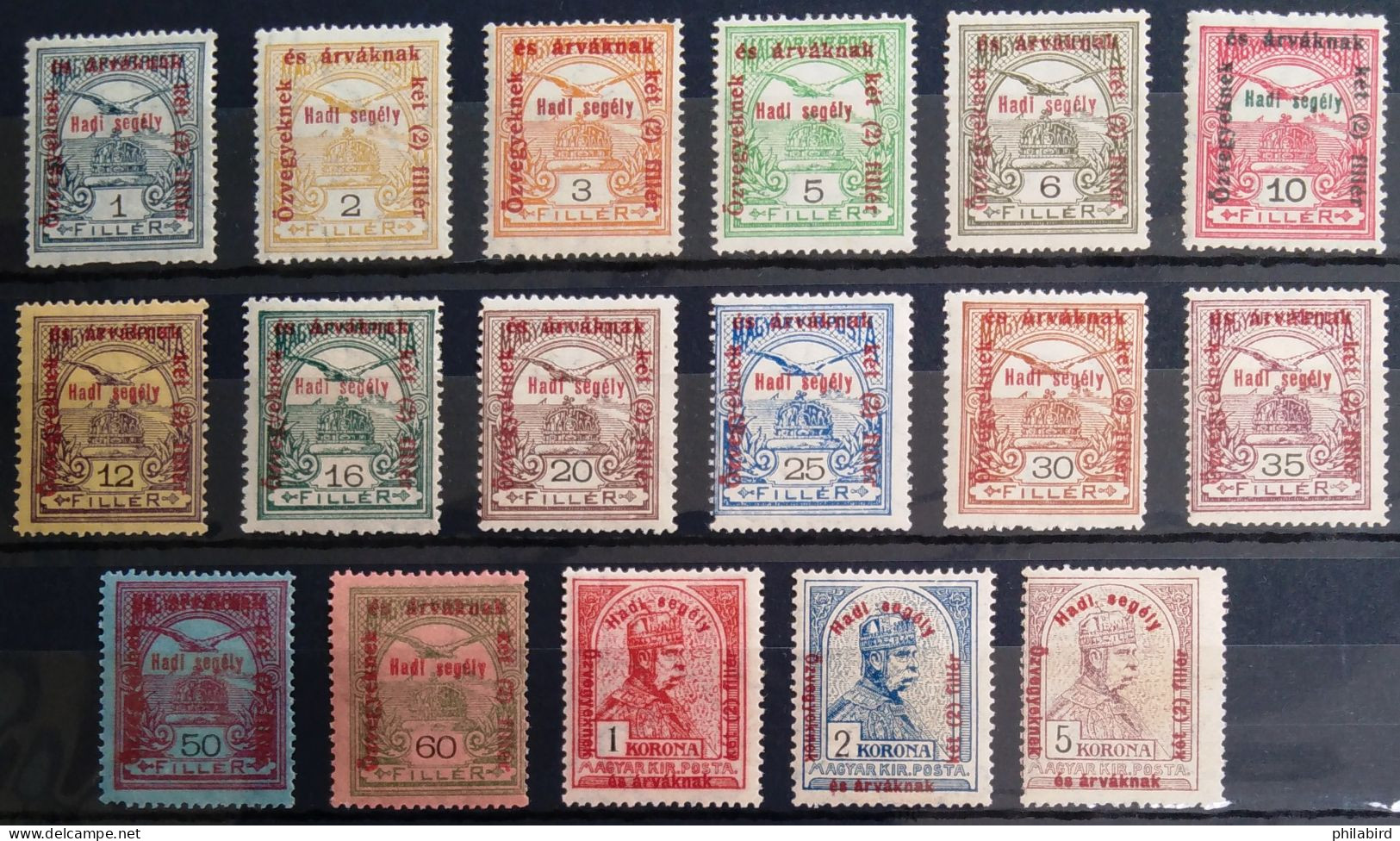 HONGRIE                        N° 142/158                    NEUF* - Unused Stamps