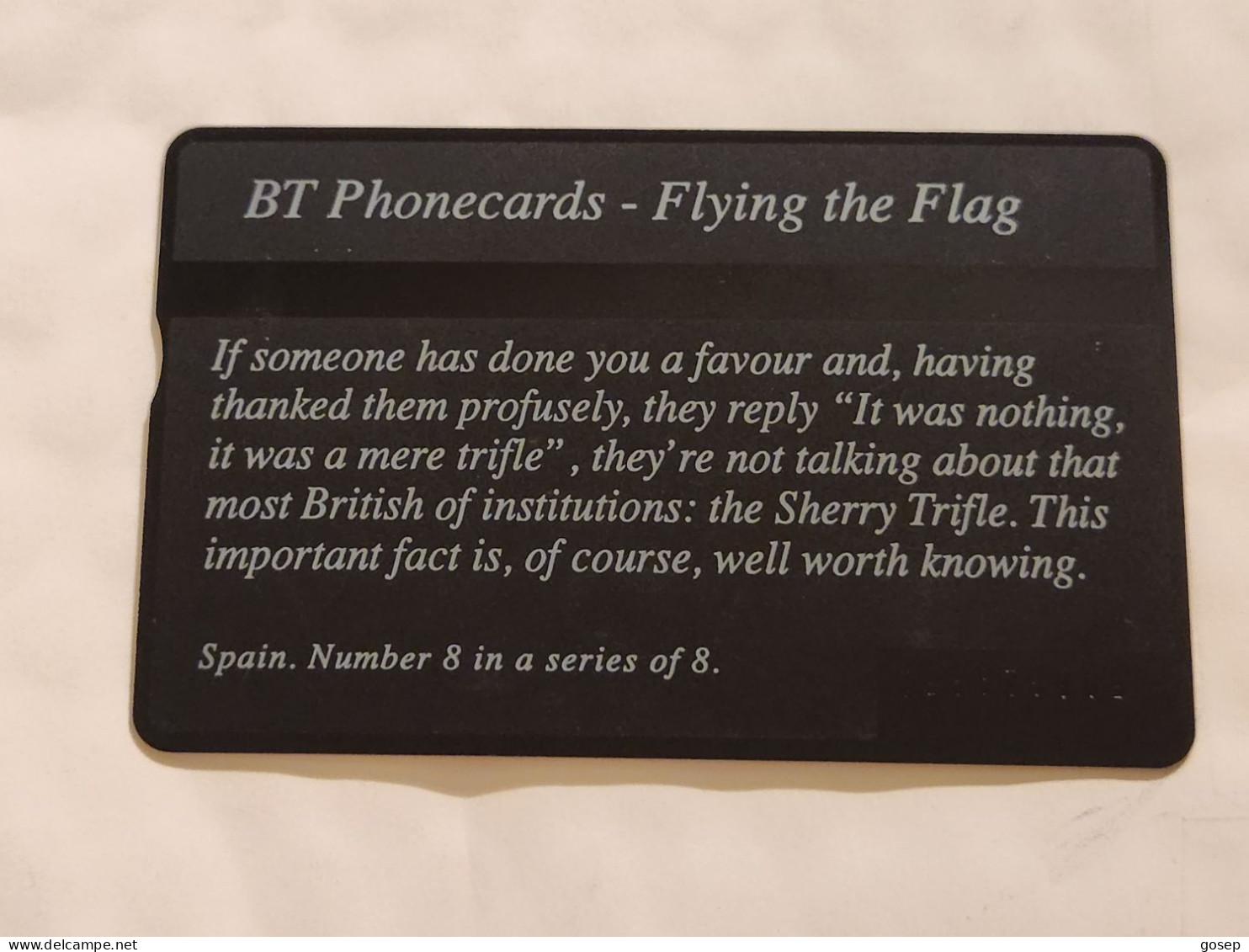 United Kingdom-(BTC154)Flying The Flag 8-(SPAIN)(1035)(50units)(506G29152)price Cataloge3.00£ Used+1card Prepiad Free - BT Herdenkingsuitgaven