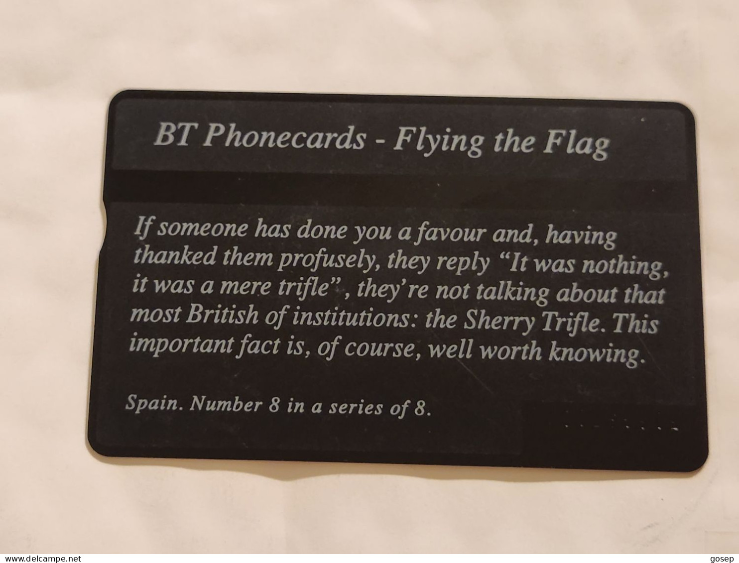 United Kingdom-(BTC154)Flying The Flag 8-(SPAIN)(1036)(50units)(506G37306)price Cataloge3.00£ Used+1card Prepiad Free - BT Commemorative Issues
