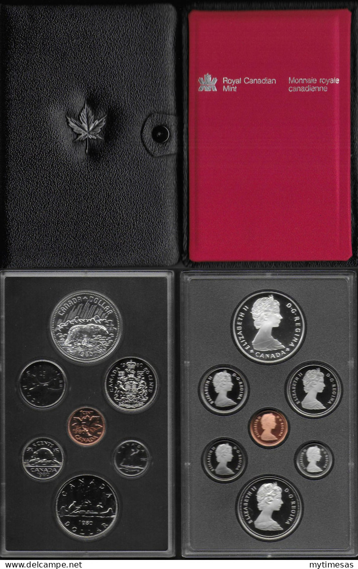 1980 Canada Mint Divisional Series 7 Coins Proof - Autres – Amérique