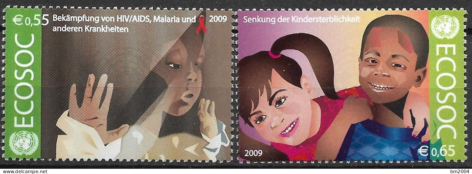 2009 UNO Wien Mi. 605-6**MNH Wirtschafts- Und Sozialrat Der Vereinten Nationen (ECOSOC) - Ungebraucht