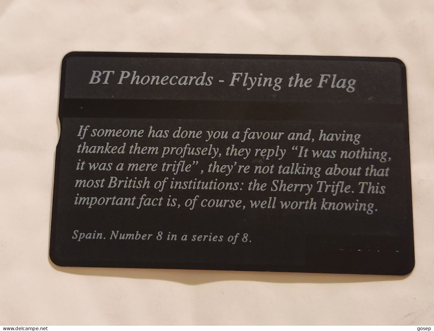 United Kingdom-(BTC154)Flying The Flag 8-(SPAIN)(1038)(50units)(506G79742)price Cataloge3.00£ Used+1card Prepiad Free - BT Herdenkingsuitgaven